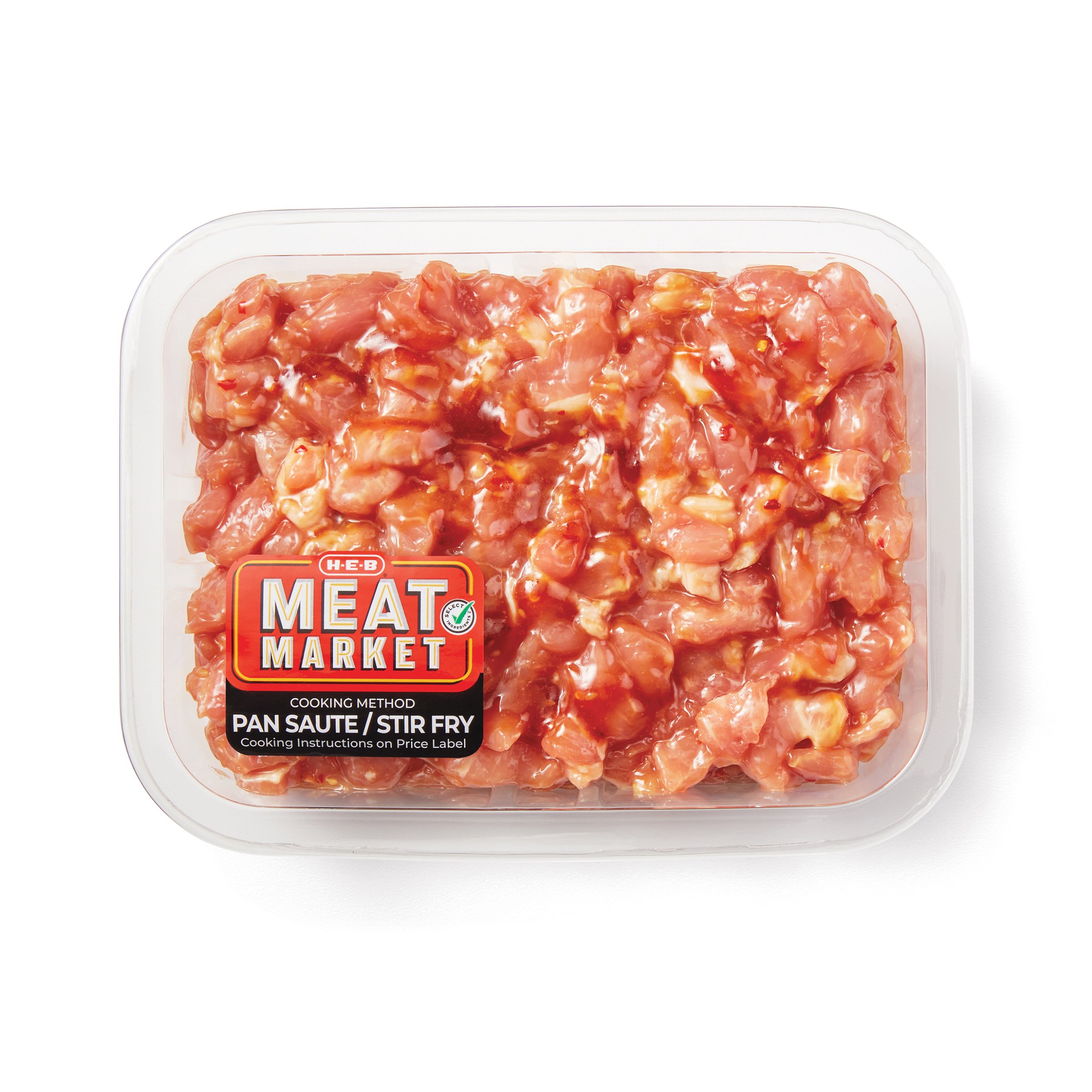 H-E-B Meat Market Marinated Diced Pork - Ginger Teriyaki - Shop Pork At ...