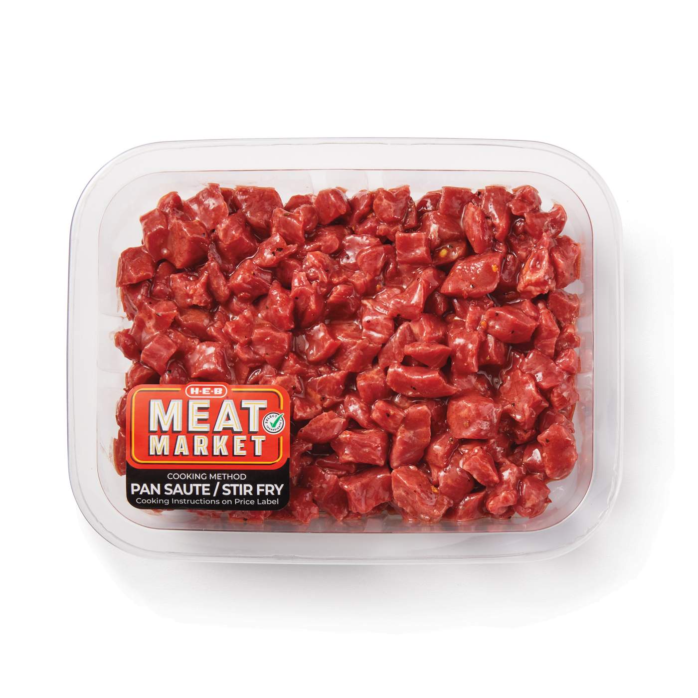 H-E-B Meat Market Marinated Diced Beef - Chile Lime; image 1 of 3
