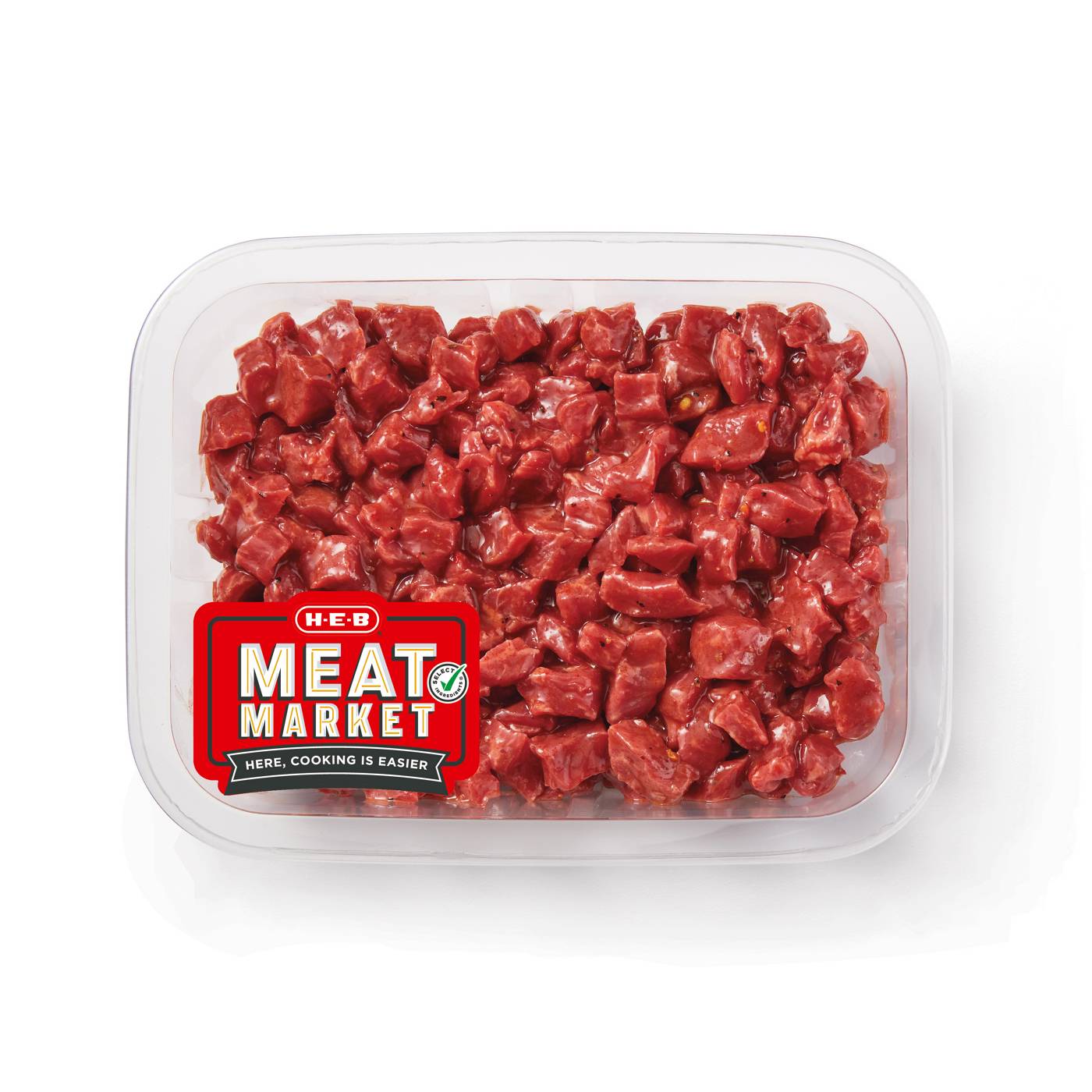 H-E-B Meat Market Marinated Diced Beef - Chile Lime; image 1 of 3