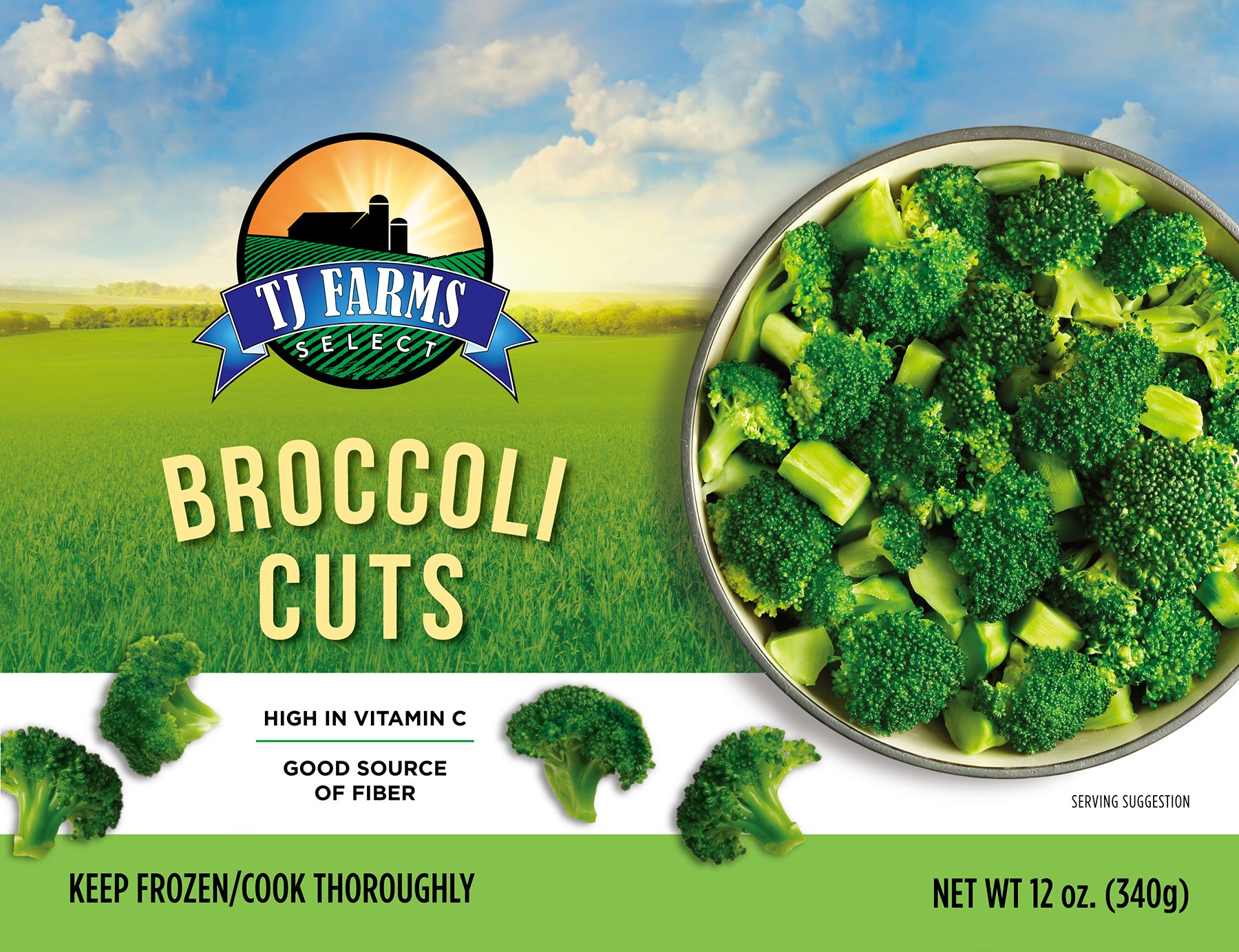 TJ Farms Select Frozen Broccoli Cuts, 12 oz | Joe V's Smart Shop