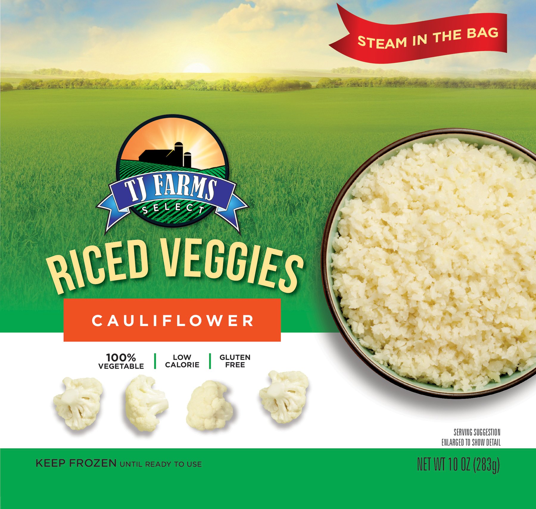 TJ Farms Select Frozen Cauliflower Riced Veggie, 10 oz | Low Prices ...
