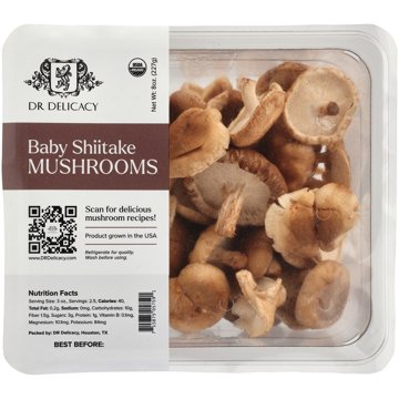 Dr Delicacy Fresh Organic Baby Shiitake Mushrooms, 8 oz