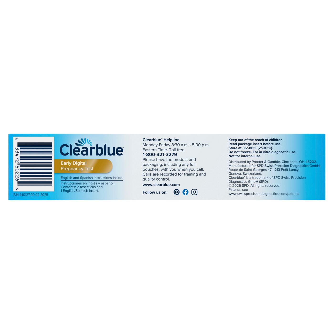 Clearblue Early Digital Pregnancy Test; image 3 of 10