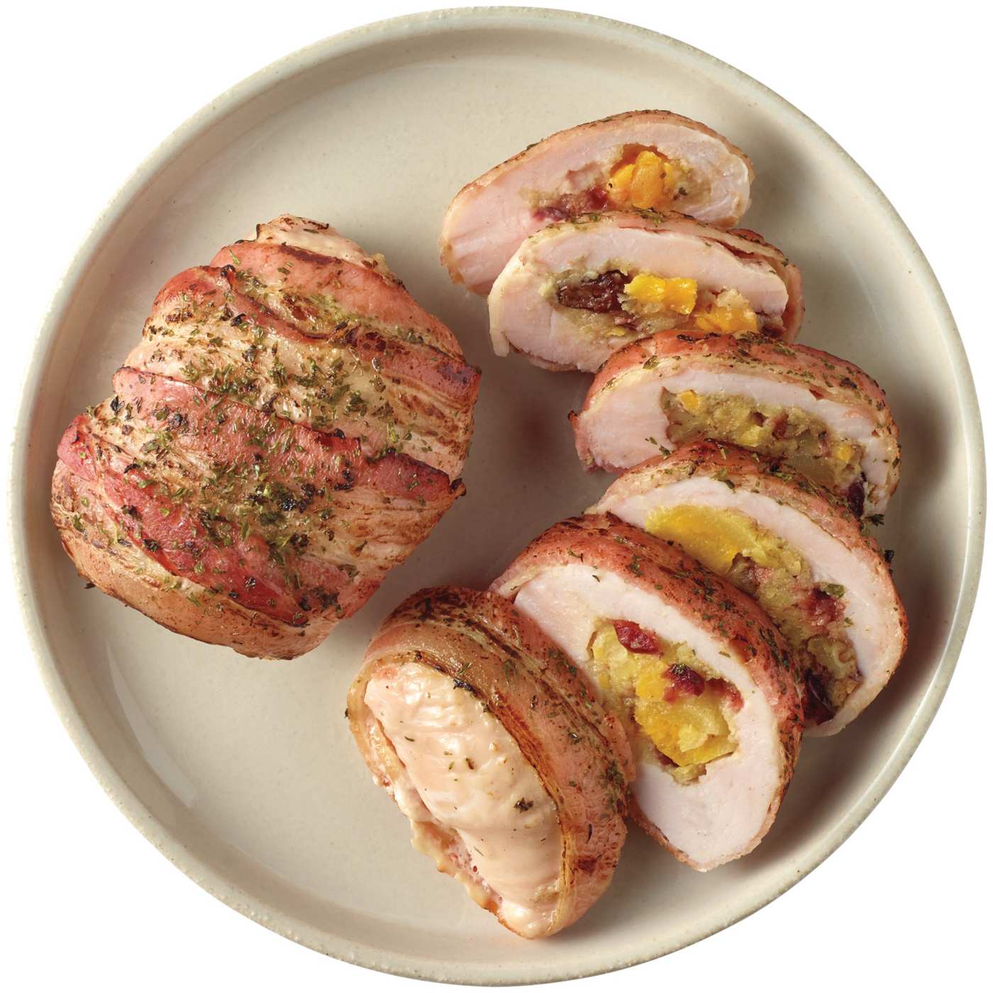 Meal Simple by H-E-B Bacon-Wrapped Holiday-Stuffed Turkey Breasts Entrée; image 2 of 4