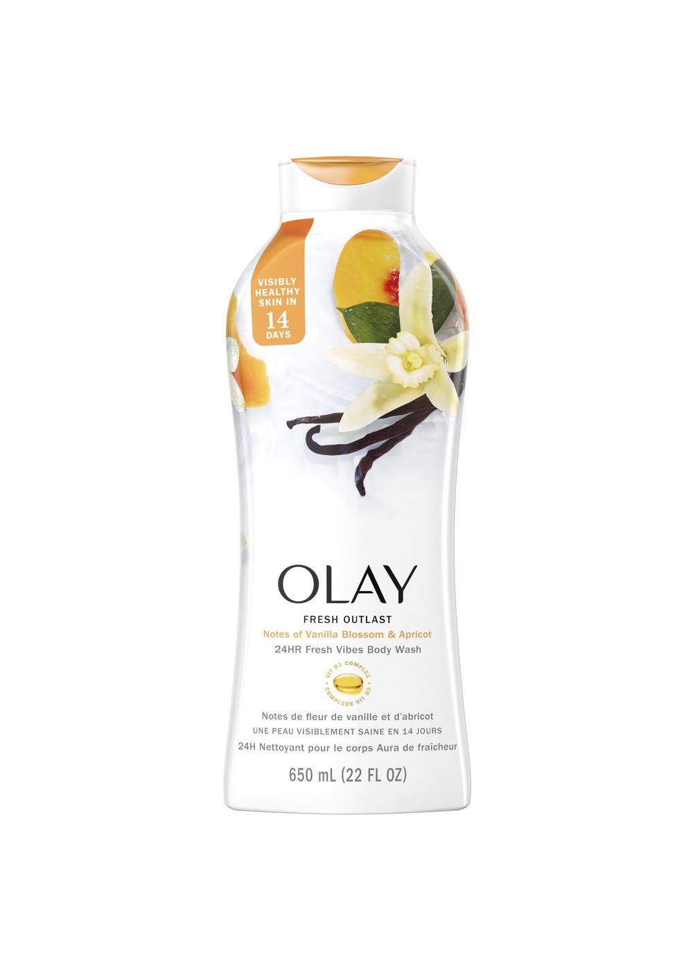 Olay Fresh Outlast Body Wash - Vanilla Blossom & Apricot; image 1 of 2