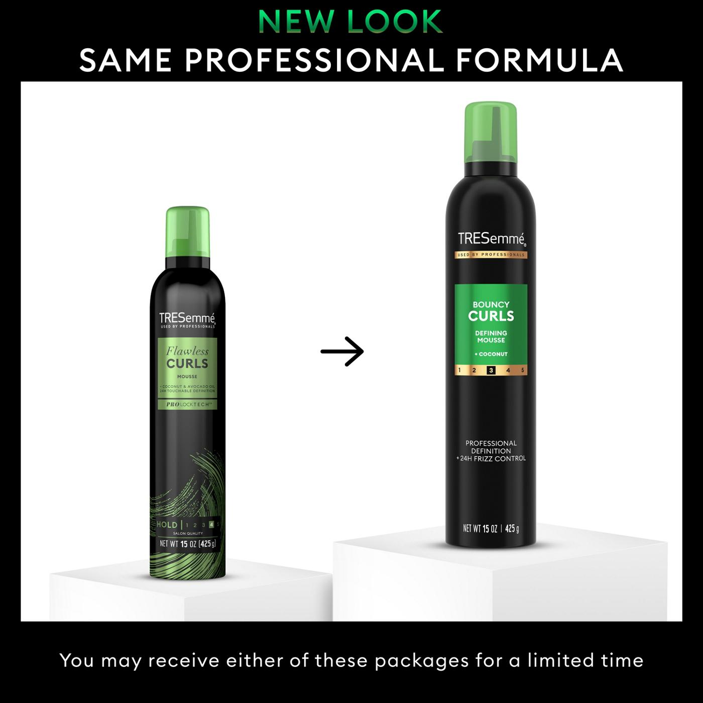 TRESemmé Bouncy Curls Peptide Blend Defining Styling Mousse; image 2 of 4