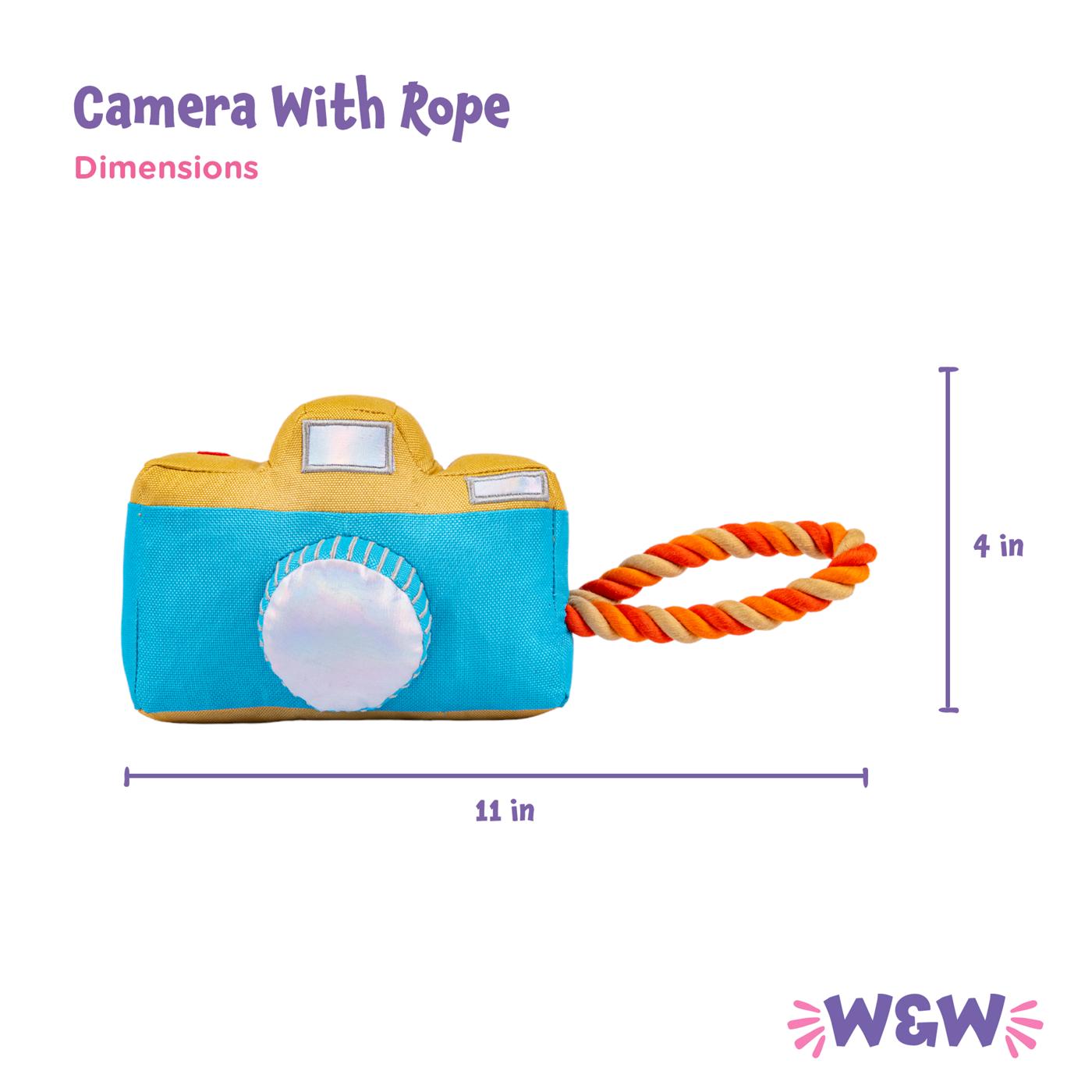 Woof & Whiskers Plush Dog Toy - Camera; image 4 of 5