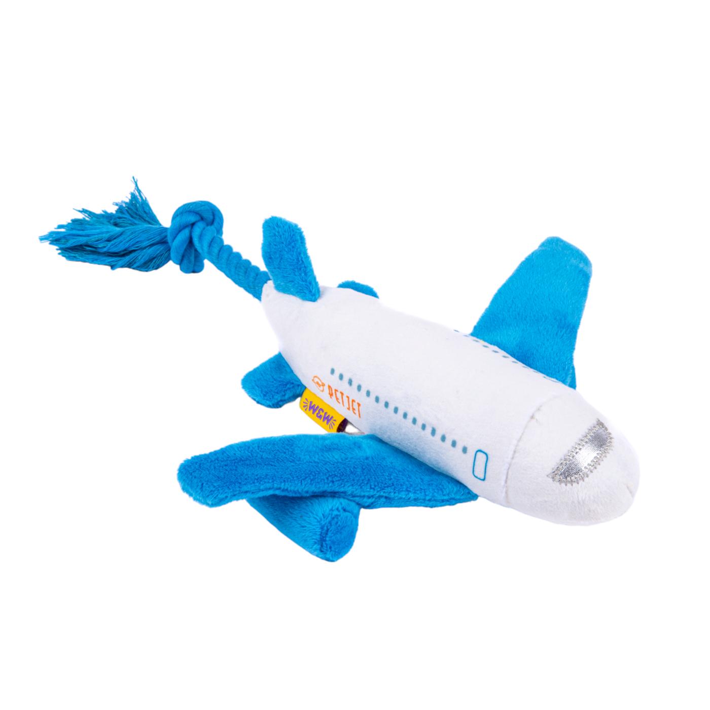 Woof & Whiskers Plush Dog Toy - Airplane; image 1 of 5
