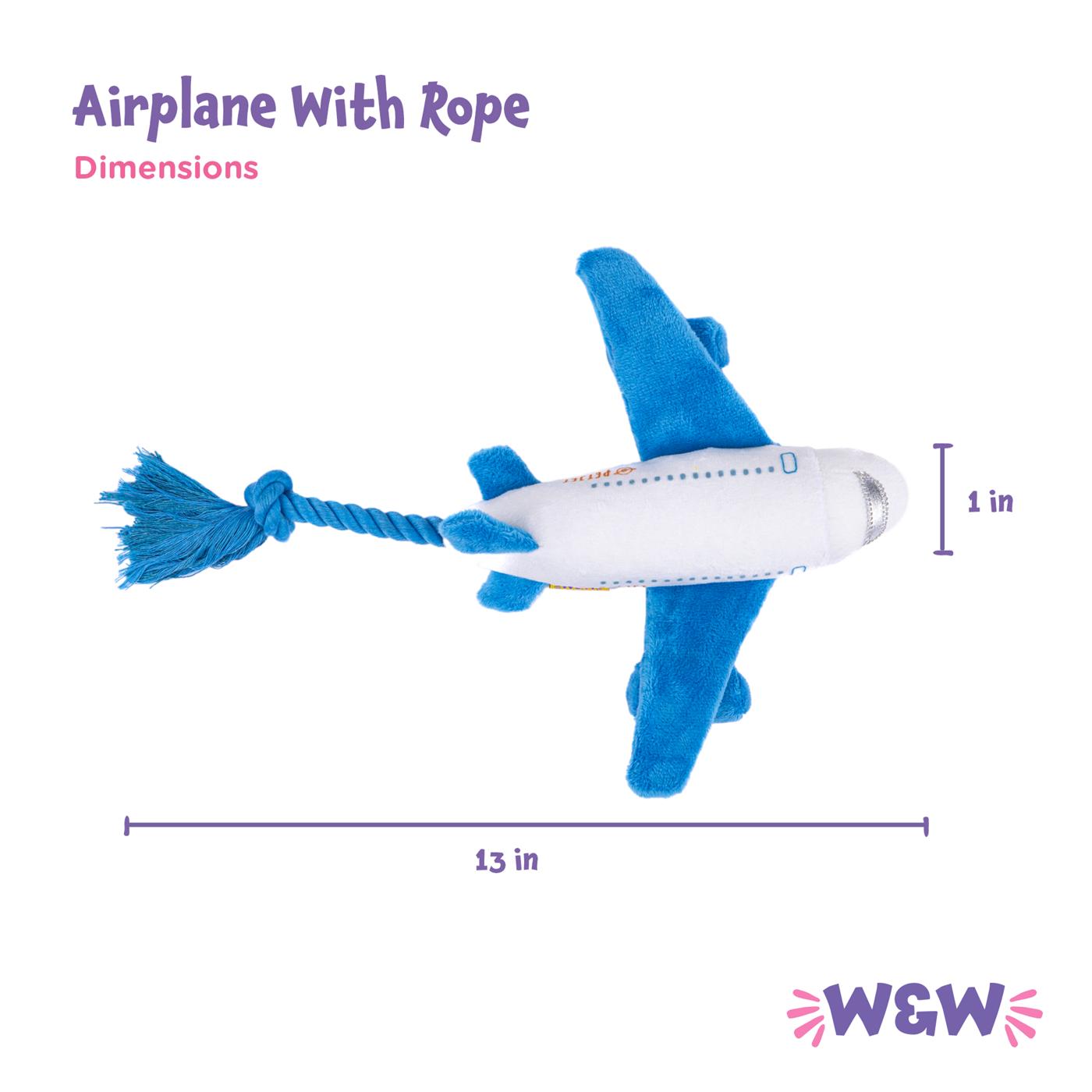 Woof & Whiskers Plush Dog Toy - Airplane; image 5 of 5