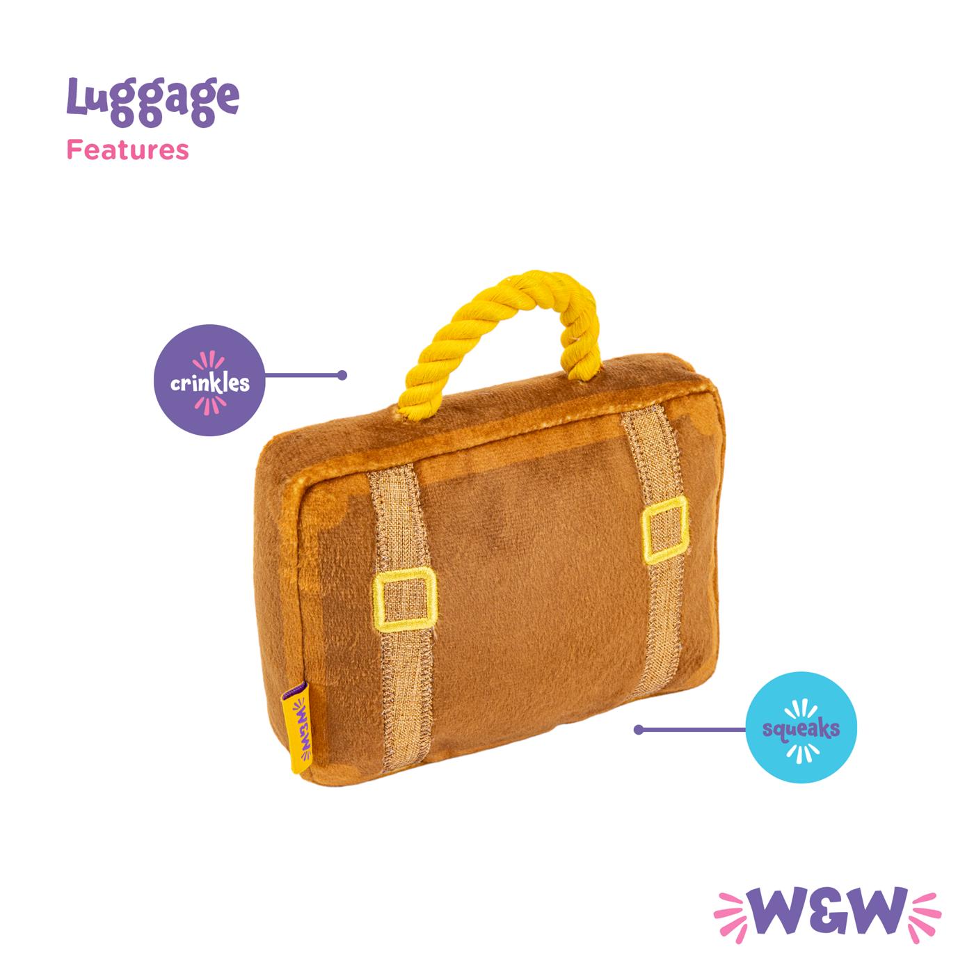 Woof & Whiskers Plush Dog Toy - Luggage; image 5 of 6