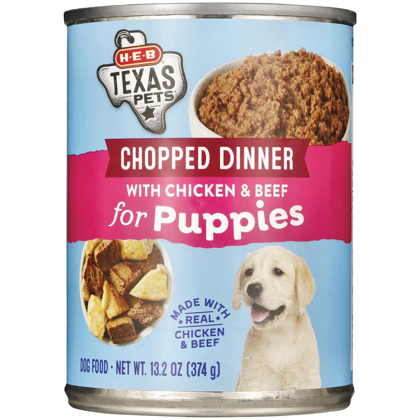 H-E-B Texas Pets Chopped Chicken & Beef Wet Puppy Food; image 1 of 2
