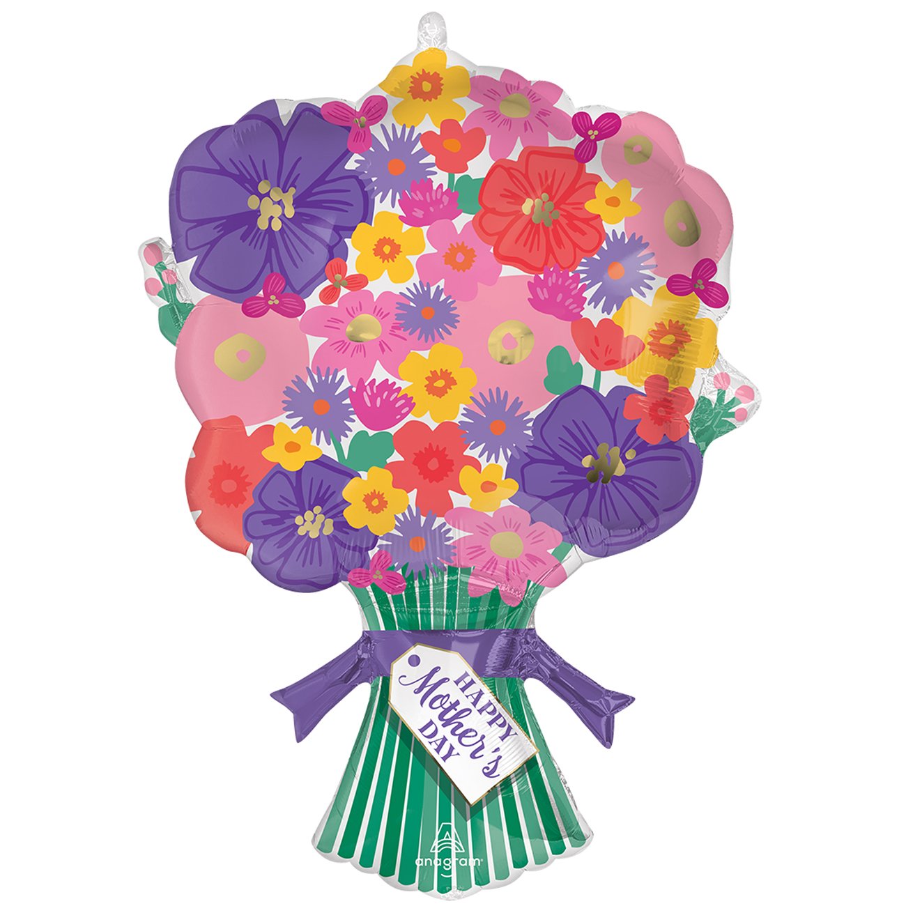 Floral Happy Mother's Day Bouquet Helium Balloon - Shop Balloons at H-E-B