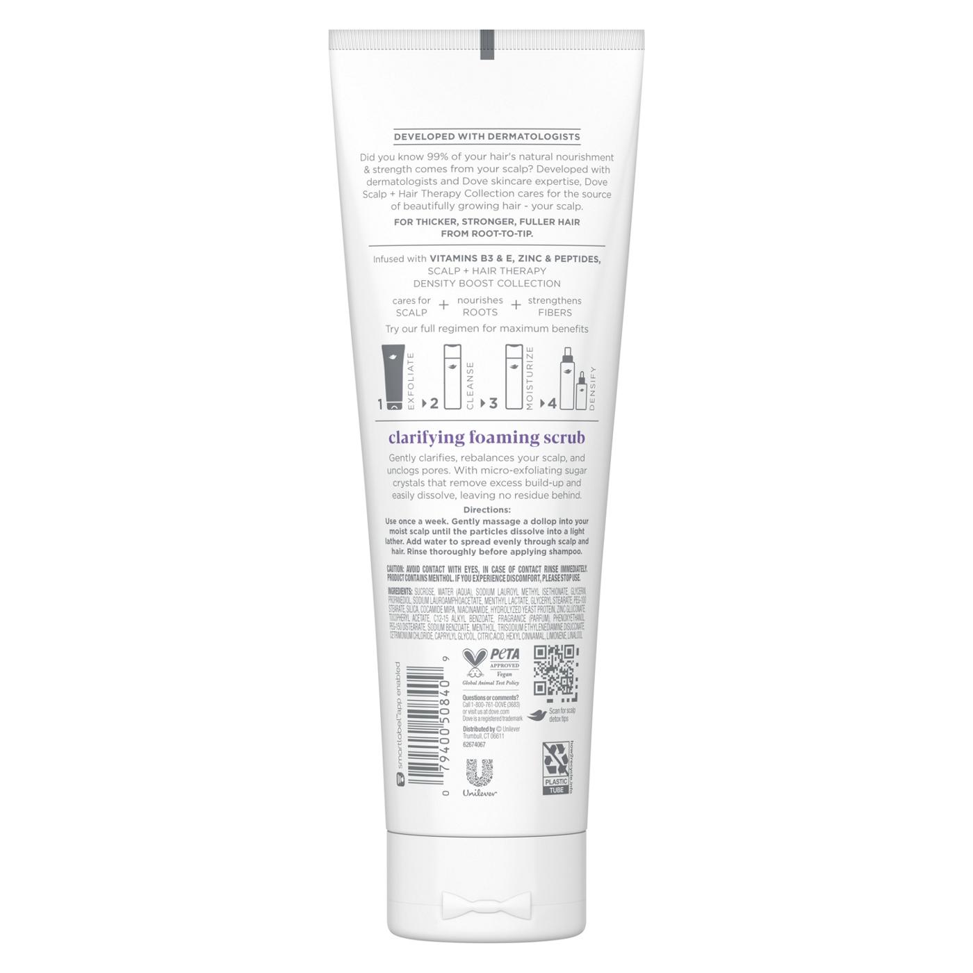 Dove Scalp+ Hair Therapy Clarifying Foaming Scrub; image 2 of 3