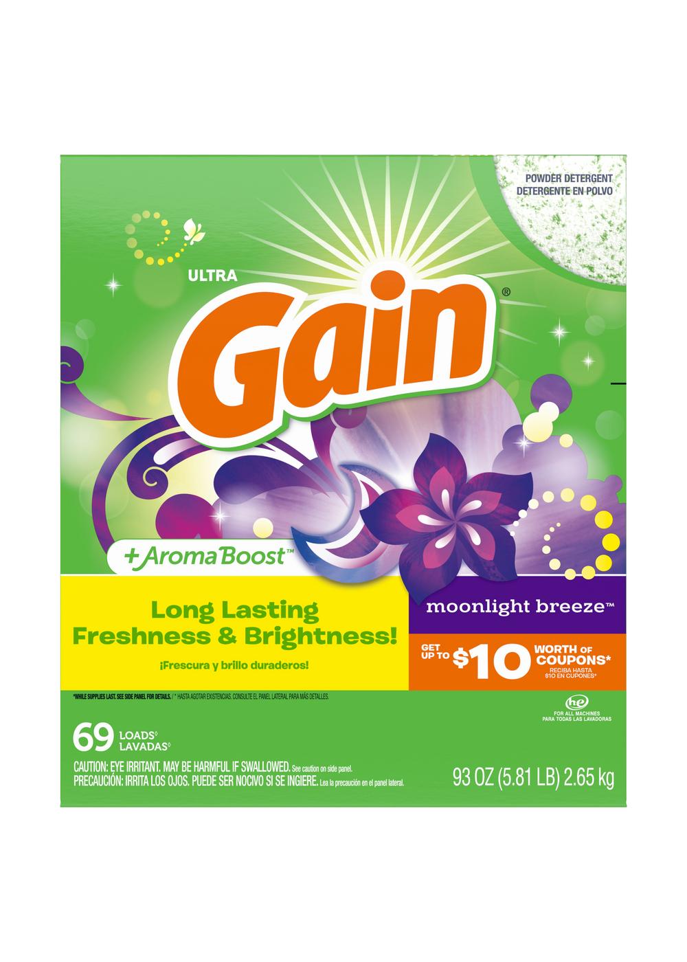 Gain Aroma Boost HE Powder Laundry Detergent, 69 Loads - Moonlight Breeze; image 1 of 4