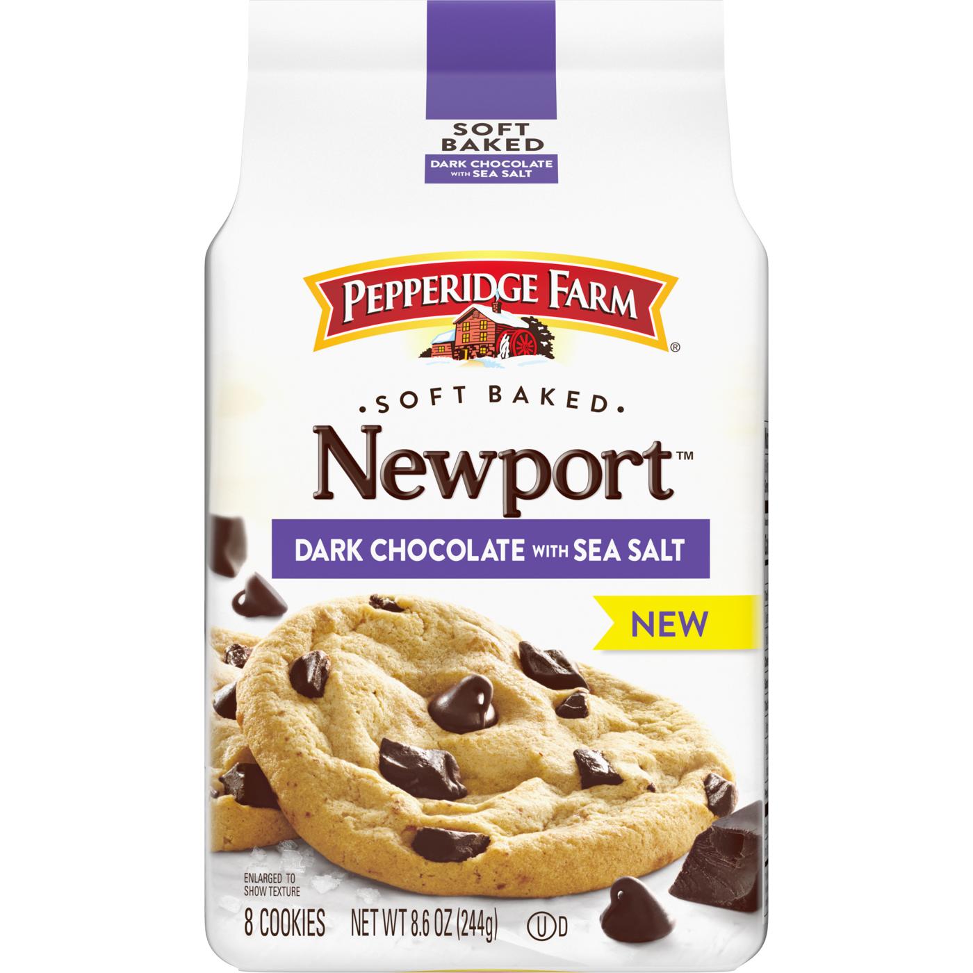 Pepperidge Farm Soft Baked Newport Dark Chocolate Cookies with Sea Salt; image 1 of 3