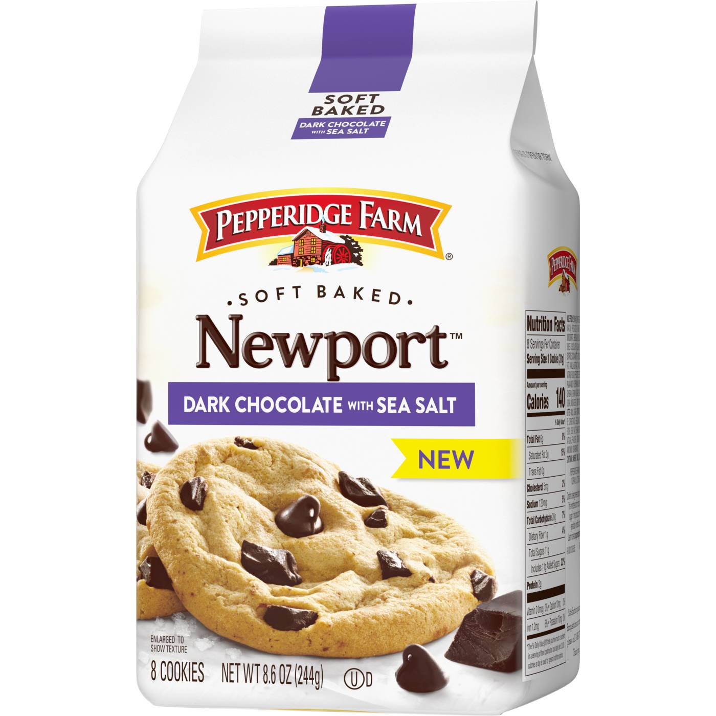 Pepperidge Farm Soft Baked Newport Dark Chocolate Cookies with Sea Salt; image 6 of 9