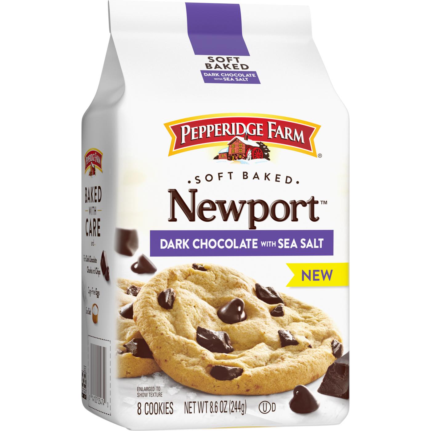 Pepperidge Farm Soft Baked Newport Dark Chocolate Cookies with Sea Salt; image 7 of 9