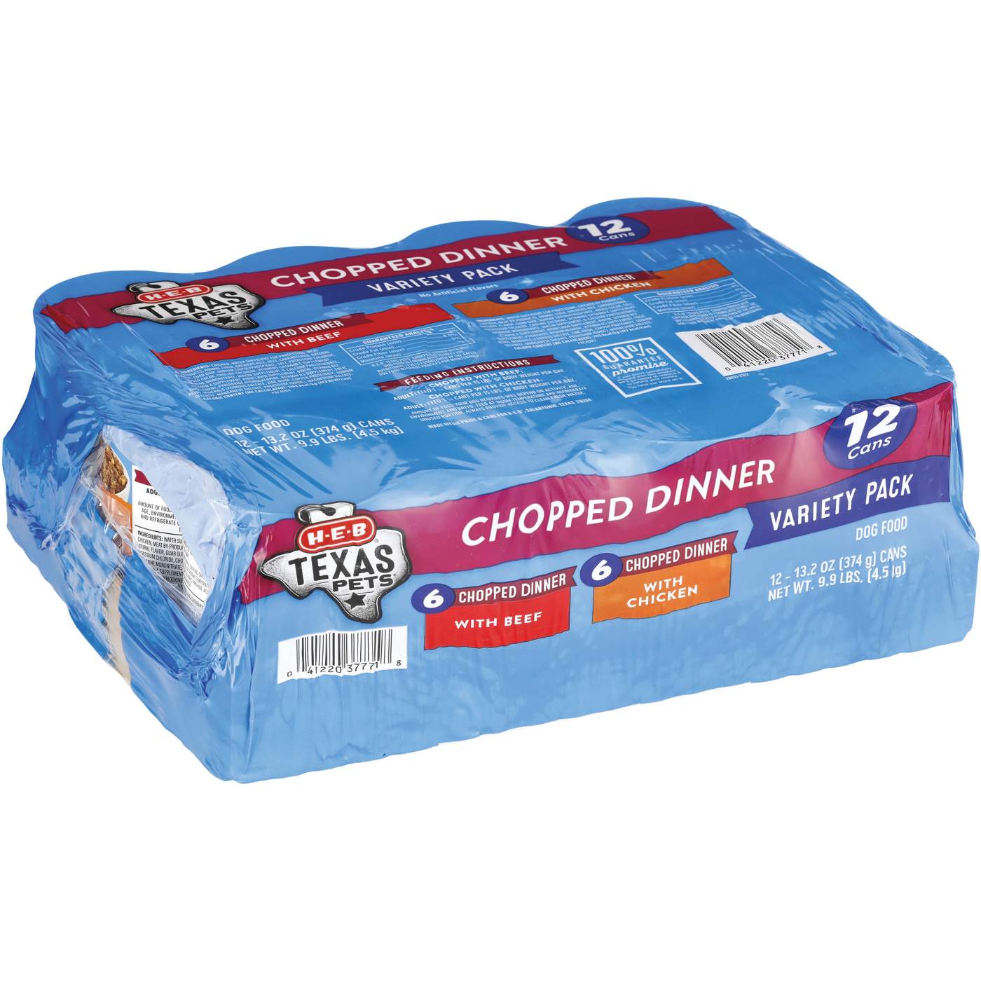 H-E-B Texas Pets Chopped Dinner Wet Dog Food Variety Pack - Chicken & Beef; image 2 of 2
