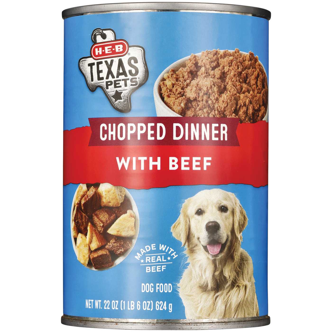 H-E-B Texas Pets Chopped Beef Wet Dog Food; image 1 of 2