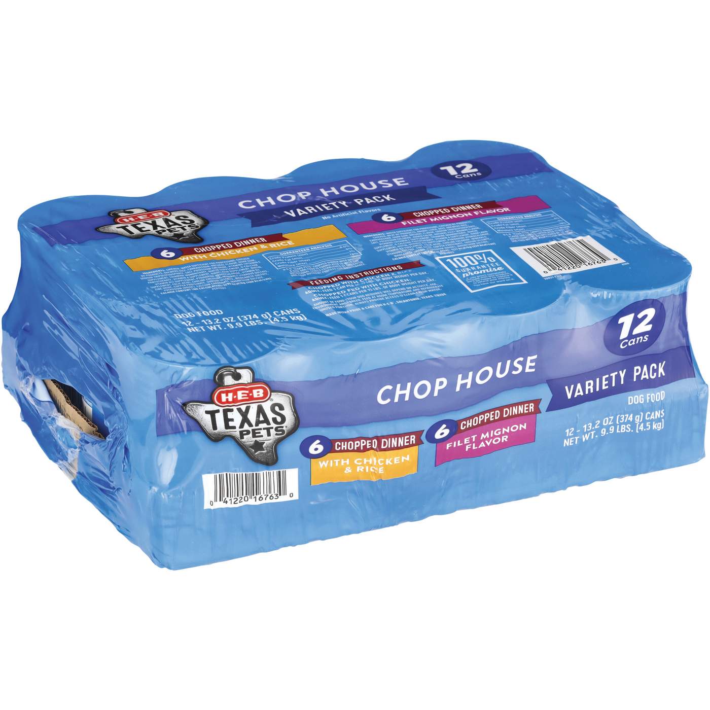 H-E-B Texas Pets Chop House Wet Dog Food Variety Pack - Chicken & Rice & Filet Mignon; image 2 of 2