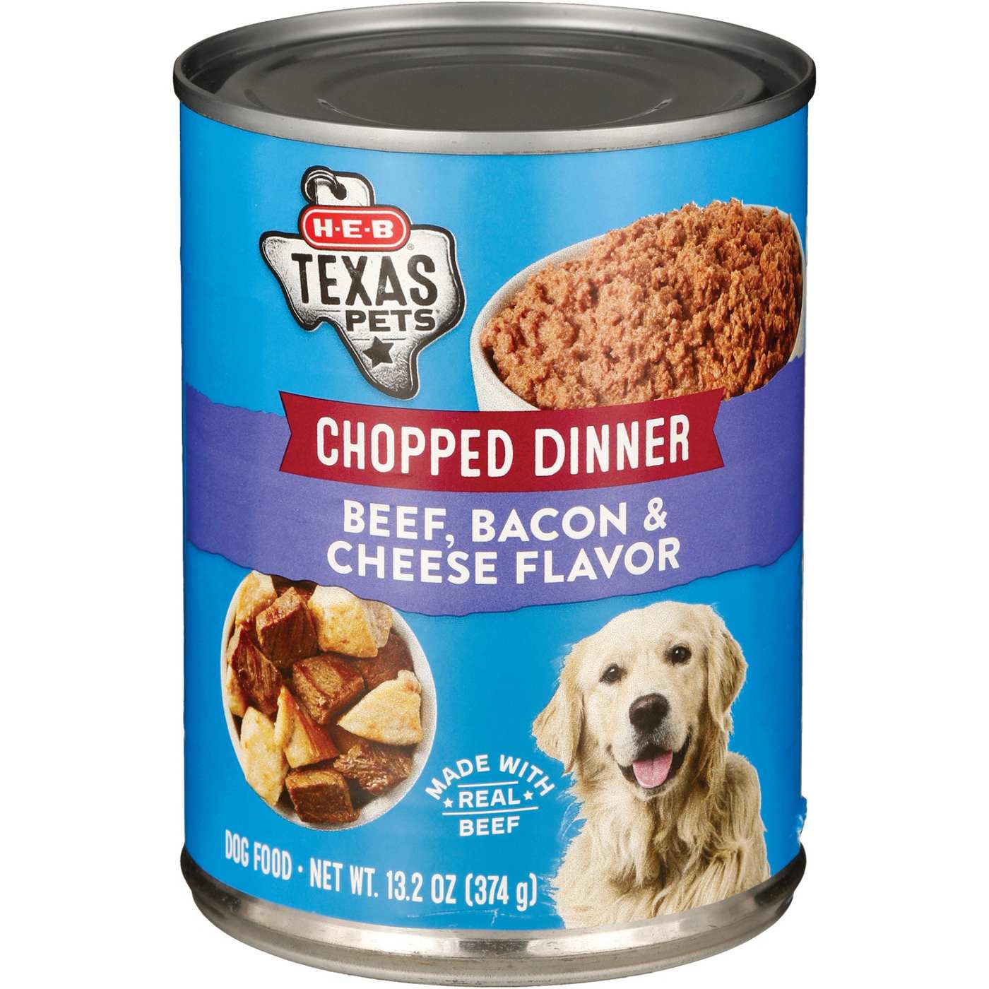 HEB Texas Pets Chopped Beef Bacon Cheese Wet Dog Food Shop Food at