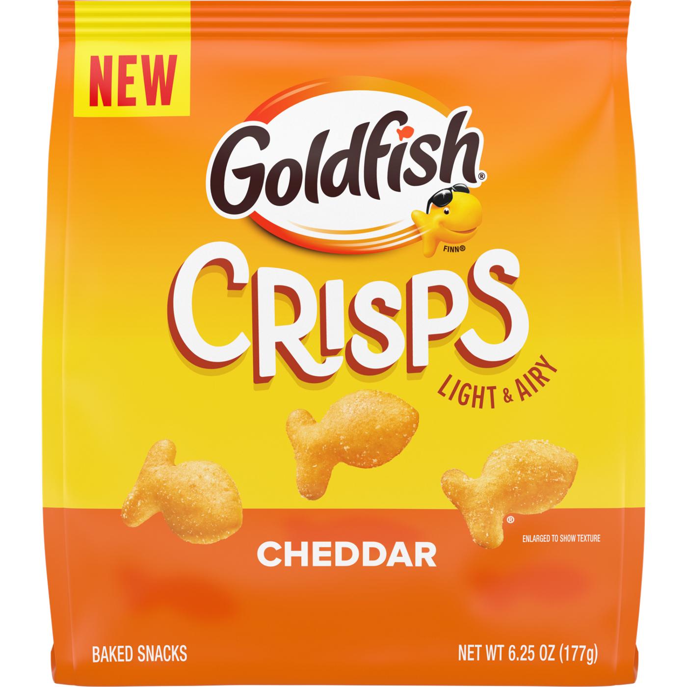 Goldfish Crisps Cheddar Cheese Baked Chip Crackers; image 1 of 2