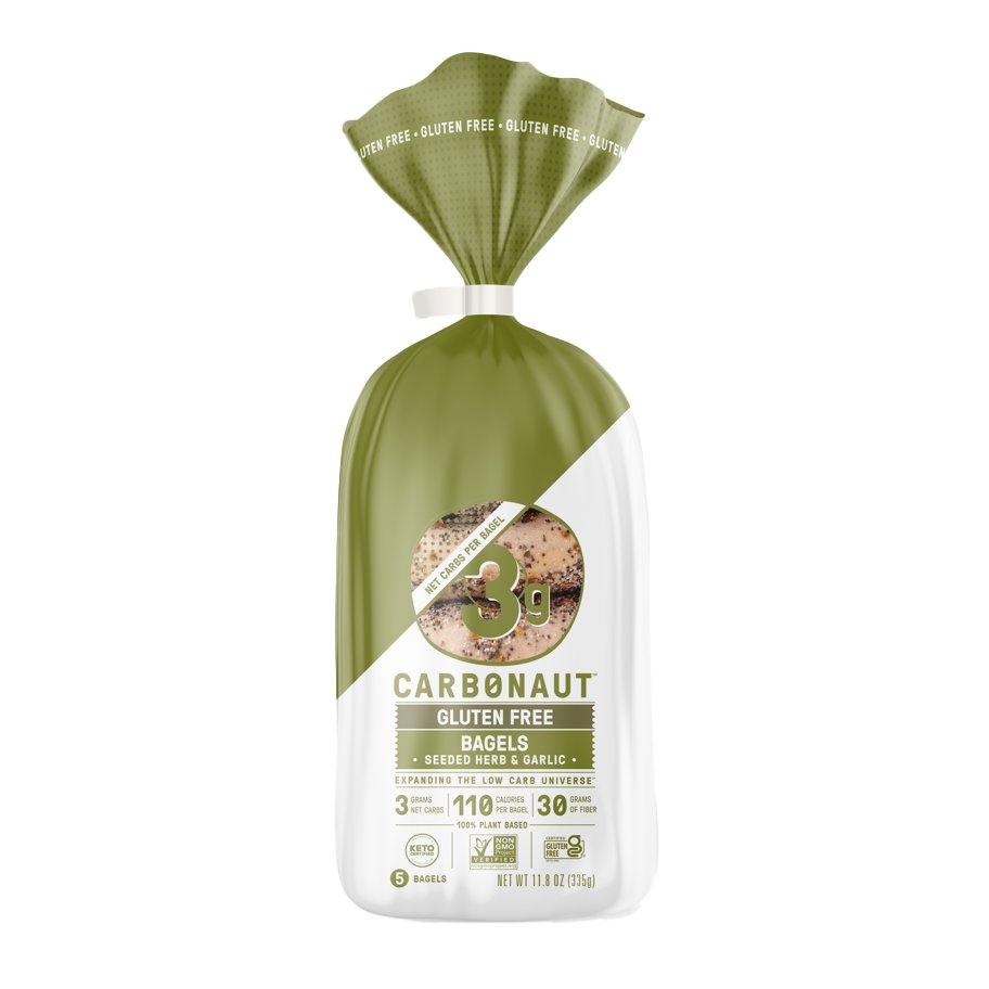 Carbonaut Seeded Herb & Garlic Gluten Free Bagels Shop Bagels at HEB