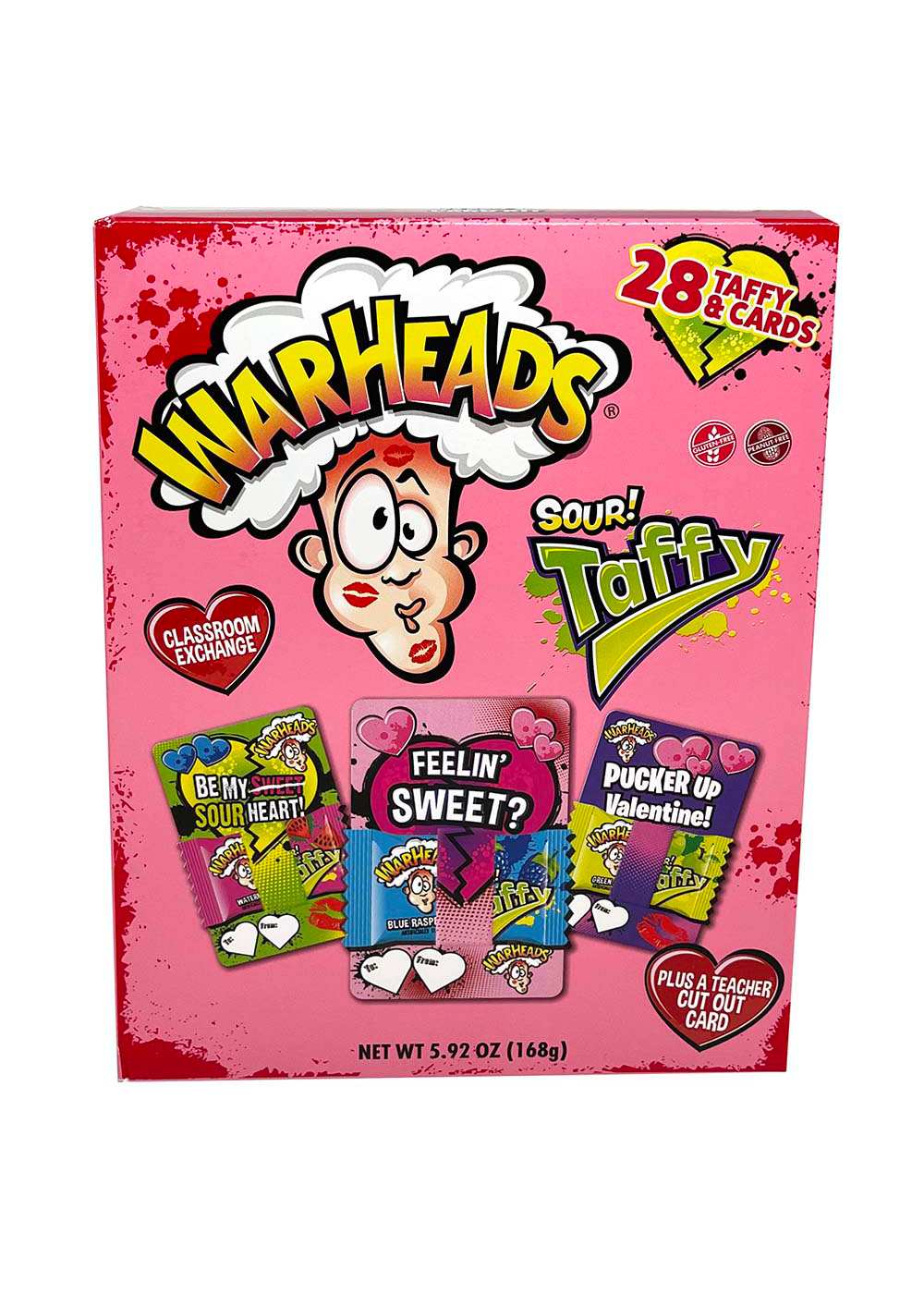 WarHeads Sour! Taffy Valentine Exchange Cards; image 1 of 2