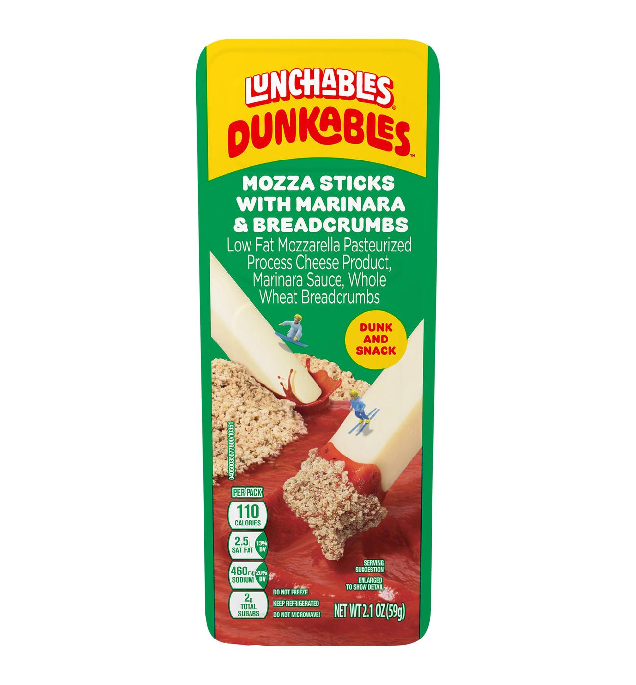 Lunchables Dunkables Snack Kit Tray - Mozza Sticks with Marinara & Breadcrumbs; image 1 of 8