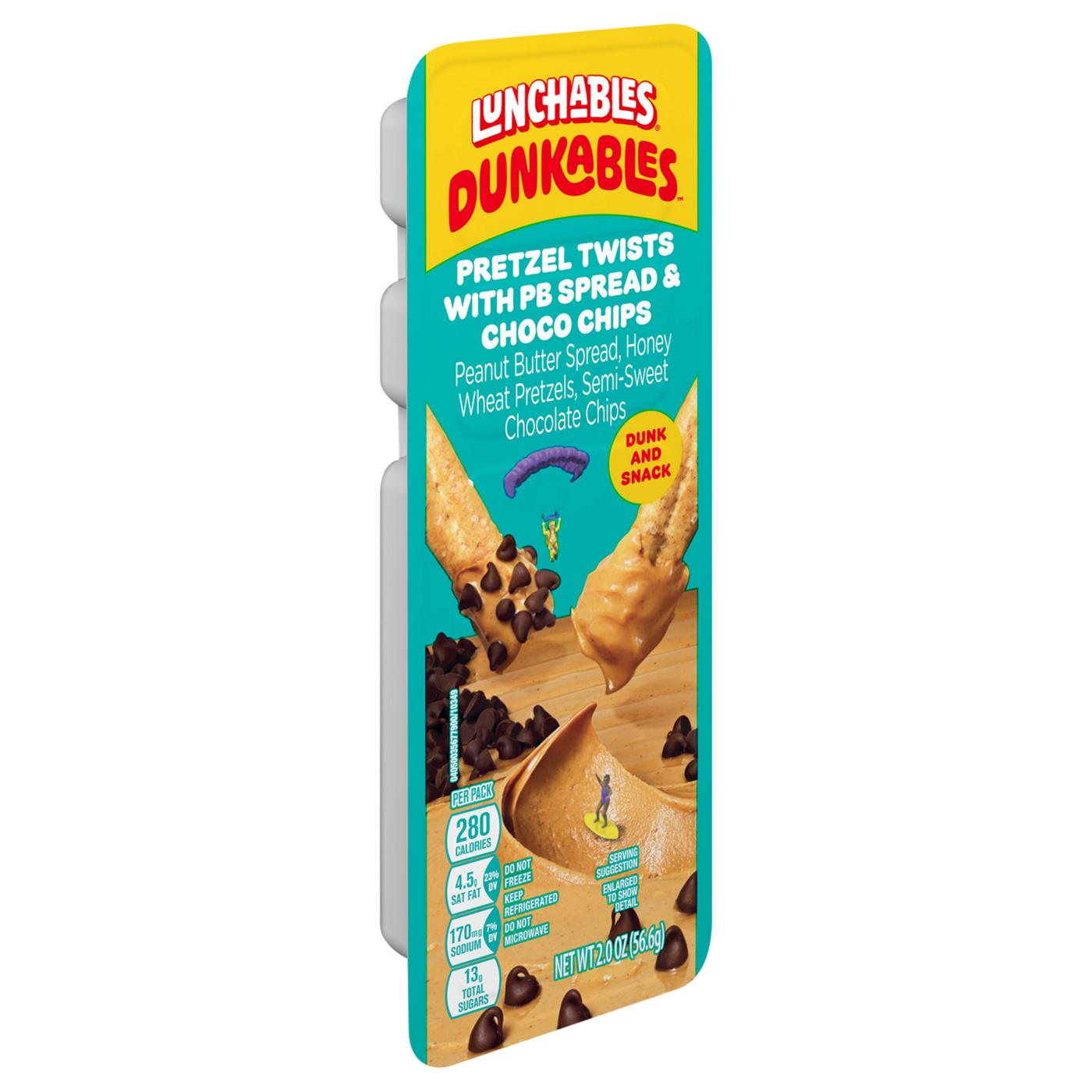 Lunchables Dunkables Snack Kit Tray - Pretzel Twists with PB Spread & Choco Chips; image 4 of 8