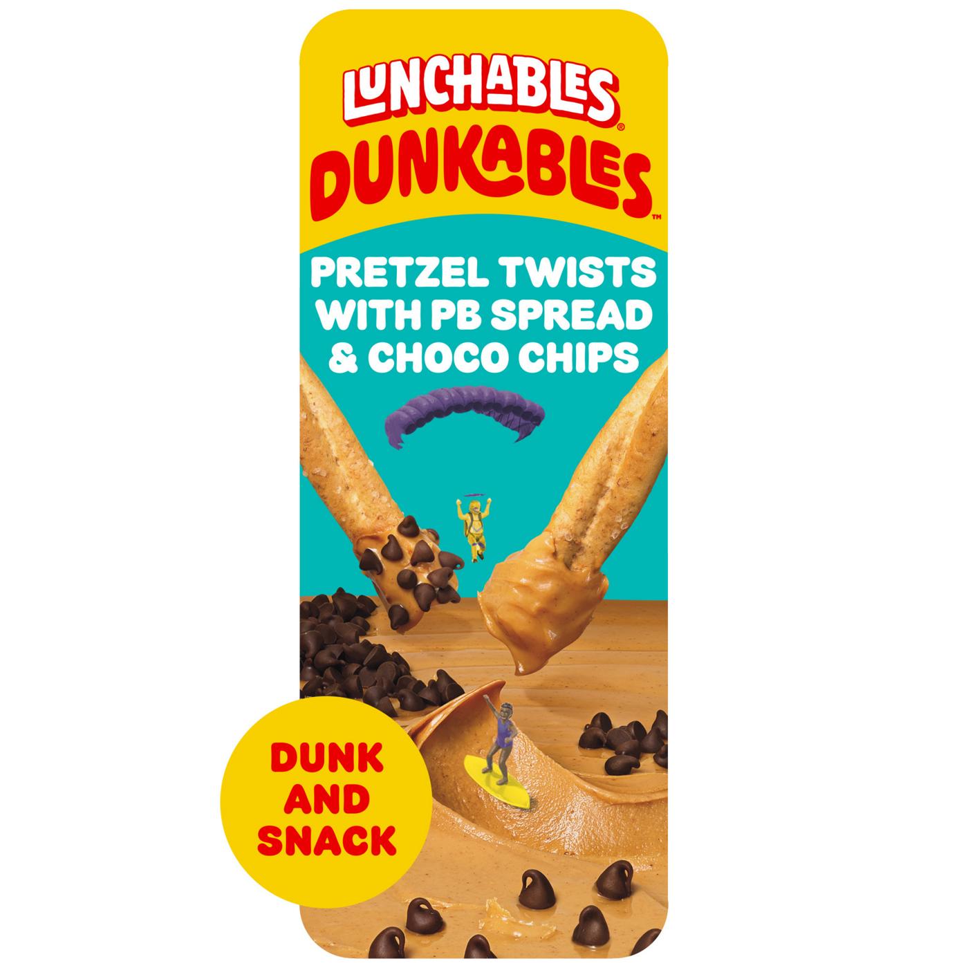 Lunchables Dunkables Snack Kit Tray - Pretzel Twists with PB Spread & Choco Chips; image 5 of 8