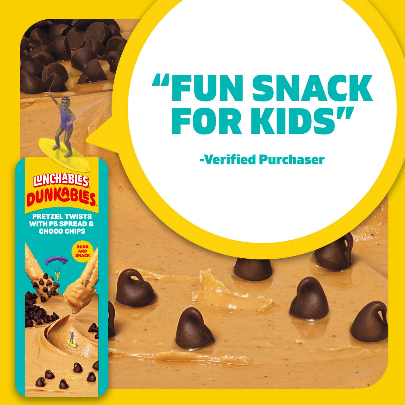 Lunchables Dunkables Snack Kit Tray - Pretzel Twists with PB Spread & Choco Chips; image 7 of 8