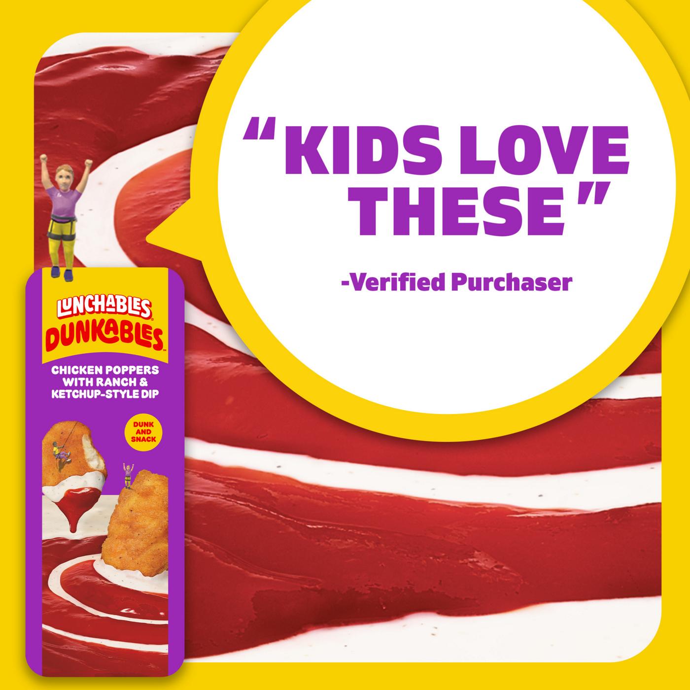 Lunchables Dunkables Snack Kit Tray - Chicken Poppers with Ranch & Ketchup; image 4 of 8