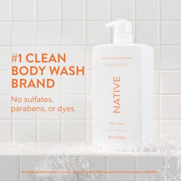 Native Body Wash, Sweet Peach & Nectar Scent