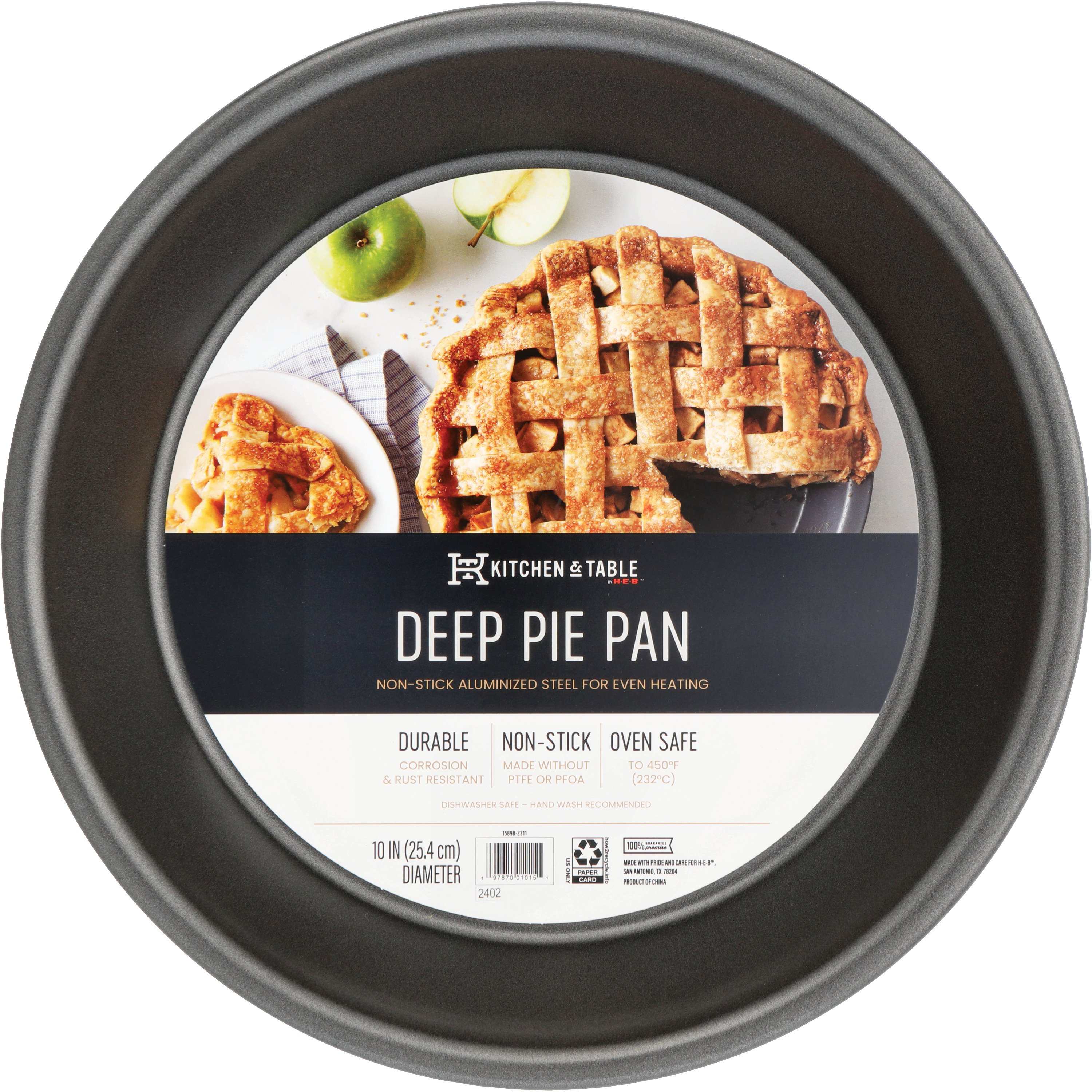 Kitchen Table by H E B Deep Pie Pan Gun Metal