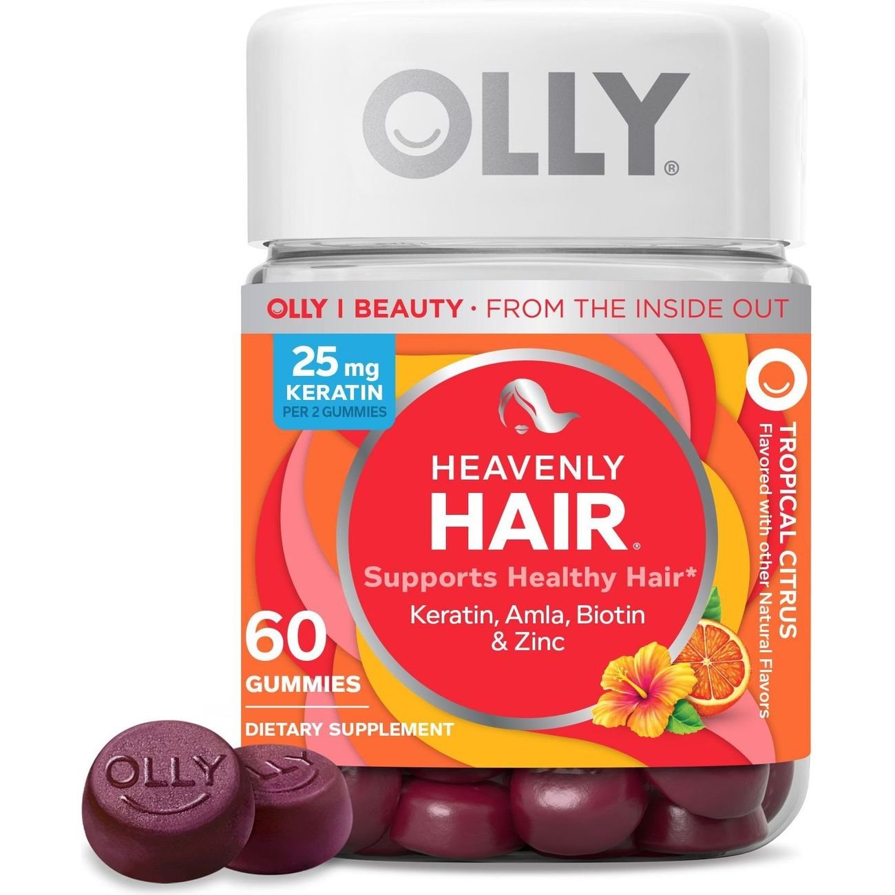 Olly Heavenly Hair Gummies Tropical Citrus Shop Multivitamins at HEB