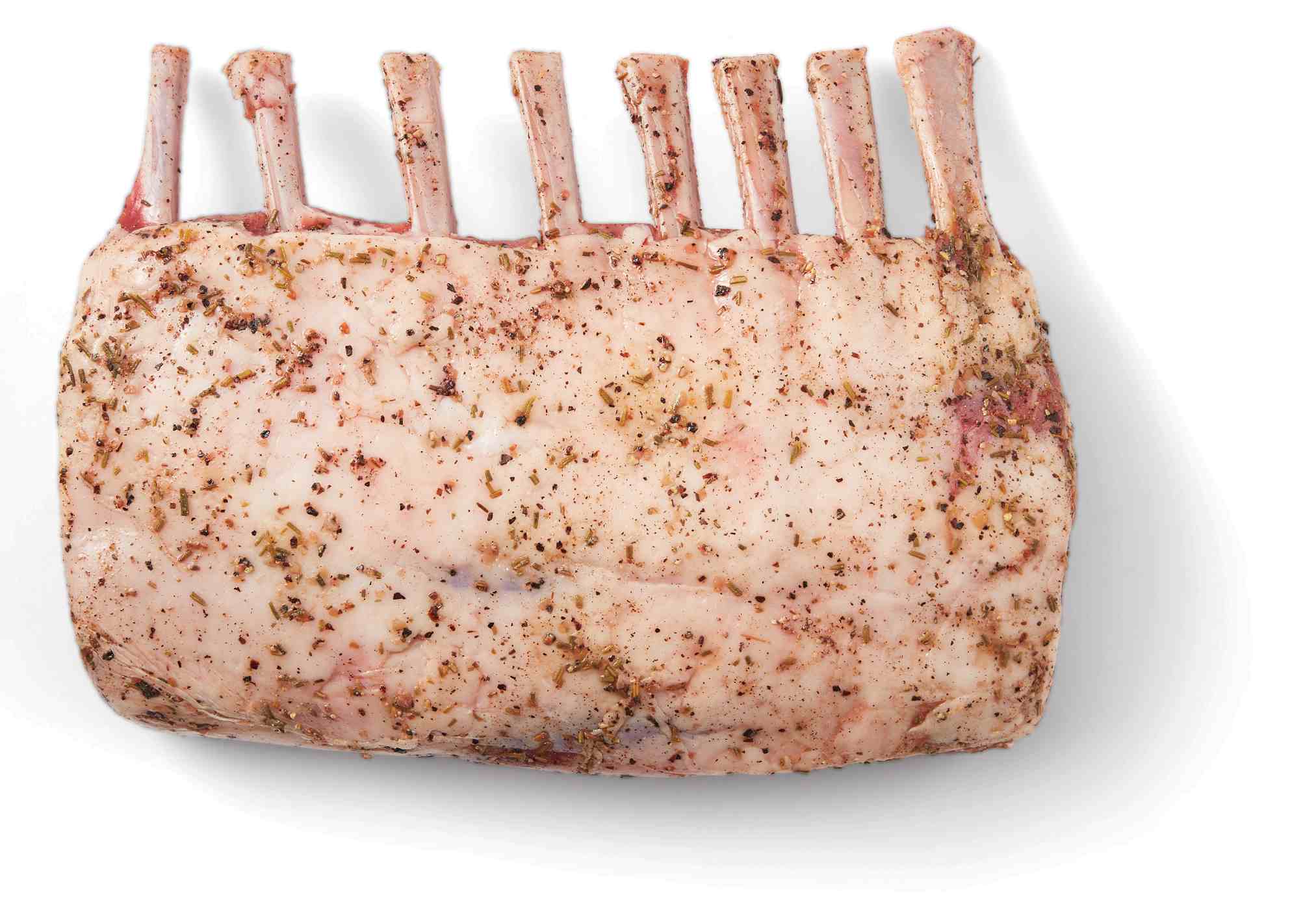 HEB Natural Seasoned Frenched Lamb Chops 8Rib Rack Shop Lamb