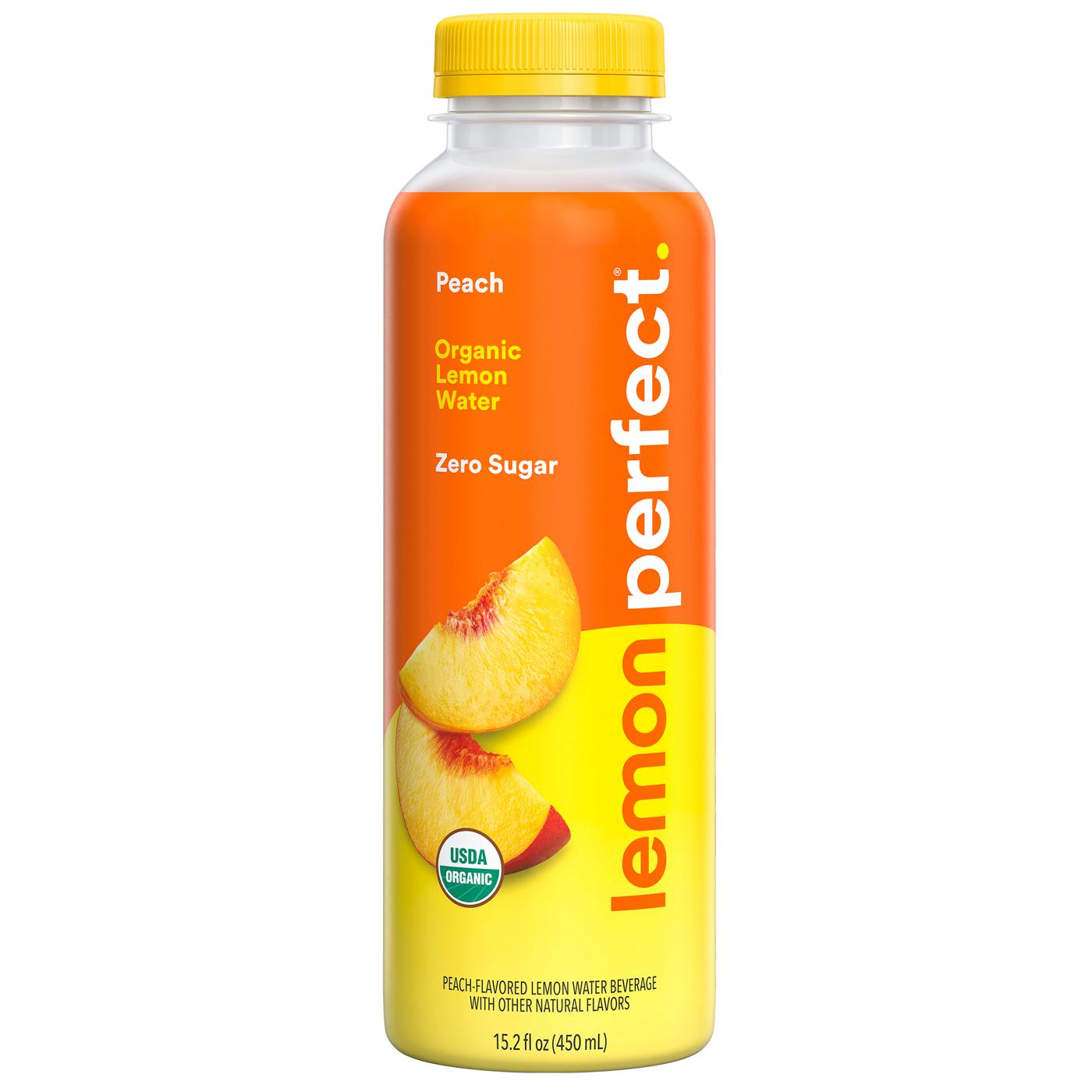 Lemon Perfect Organic Zero Sugar Lemon Water - Peach; image 1 of 2