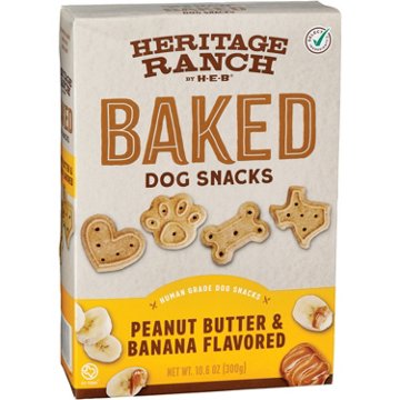 Heritage Ranch by H-E-B Baked Dog Snacks – Peanut Butter & Banana, 10.6 oz