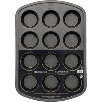 Kitchen & Table by H-E-B 12 Cup Muffin Pan - Gun Metal