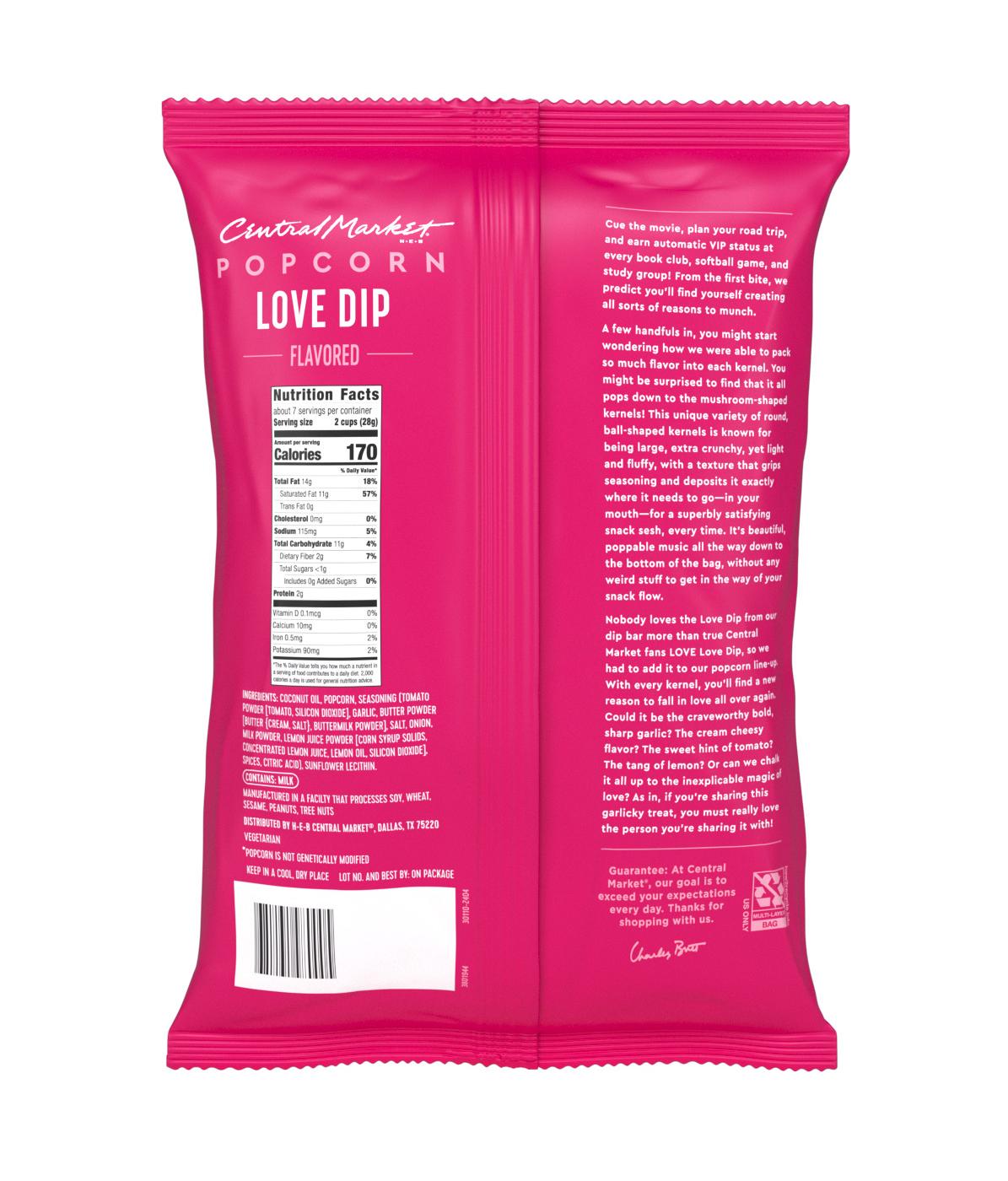 Central Market Love Dip Popped Popcorn; image 2 of 2