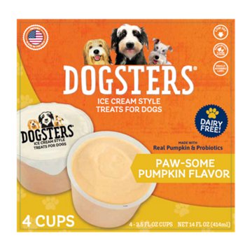 Dogsters Pumpkin Ice Cream Dog Treats, 4 ct