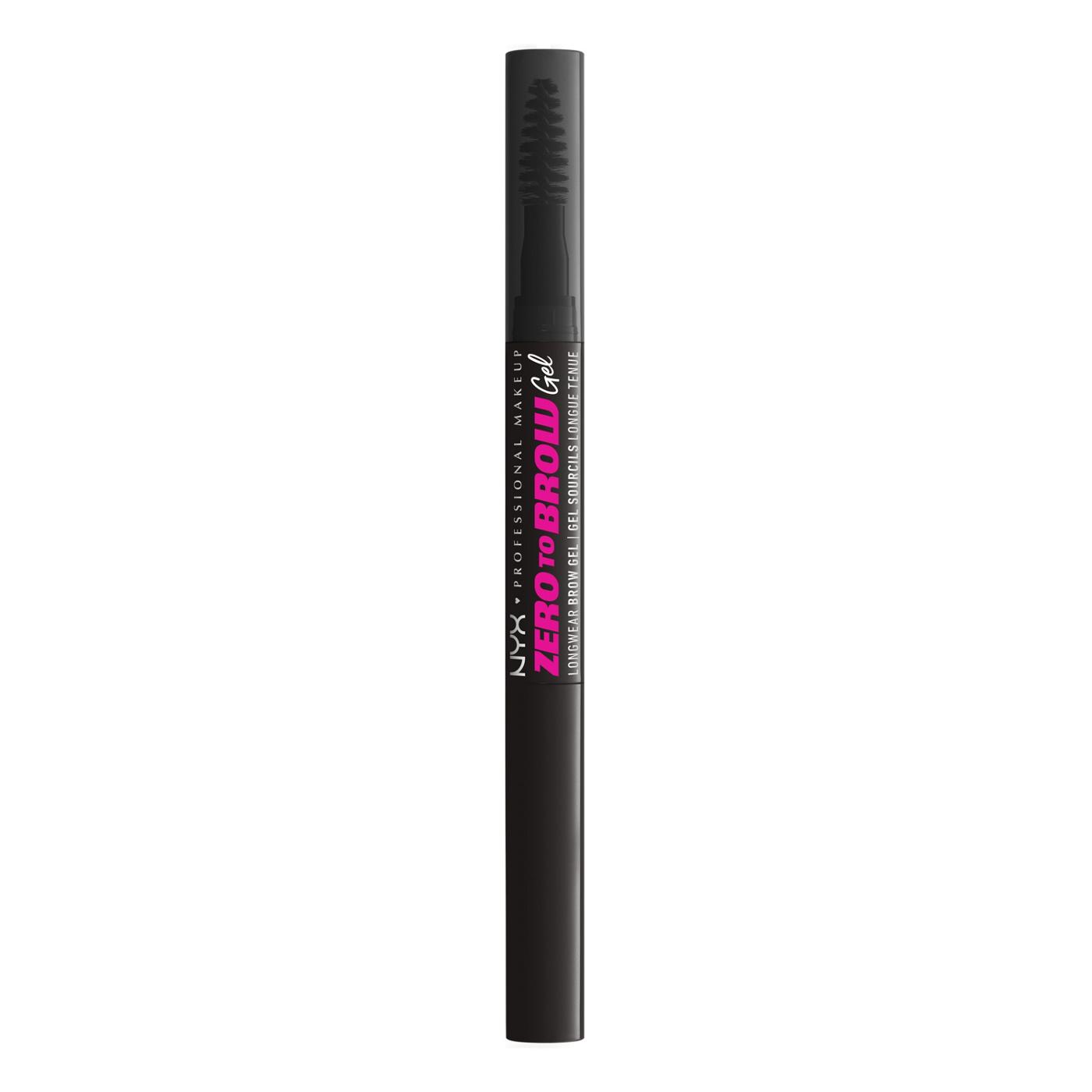 NYX Zero To Brow Longwear Brow Gel - Black; image 1 of 3