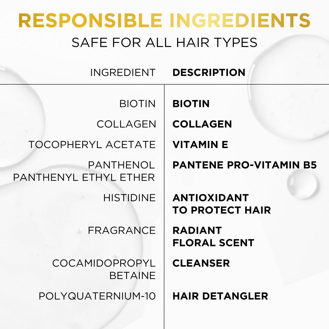 Pantene Infinite Lengths Biotin + Collagen Shampoo ; image 5 of 10