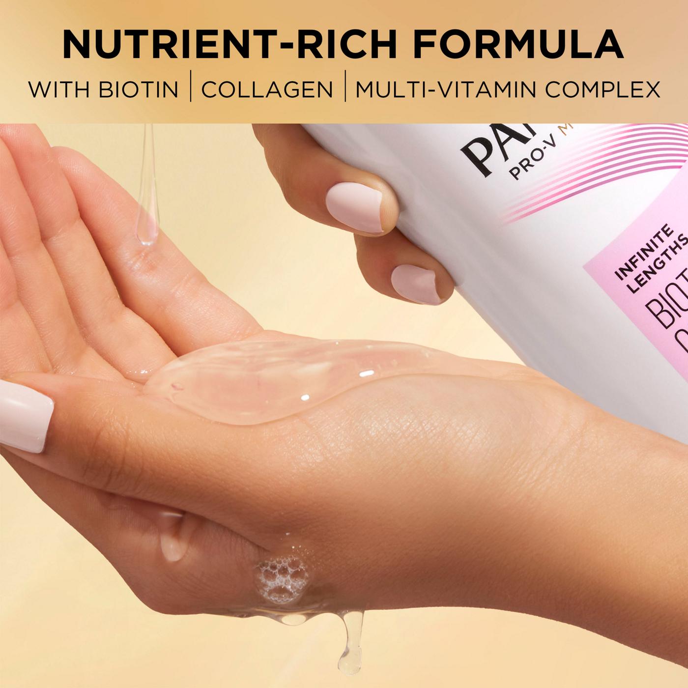 Pantene Infinite Lengths Biotin + Collagen Shampoo ; image 7 of 10