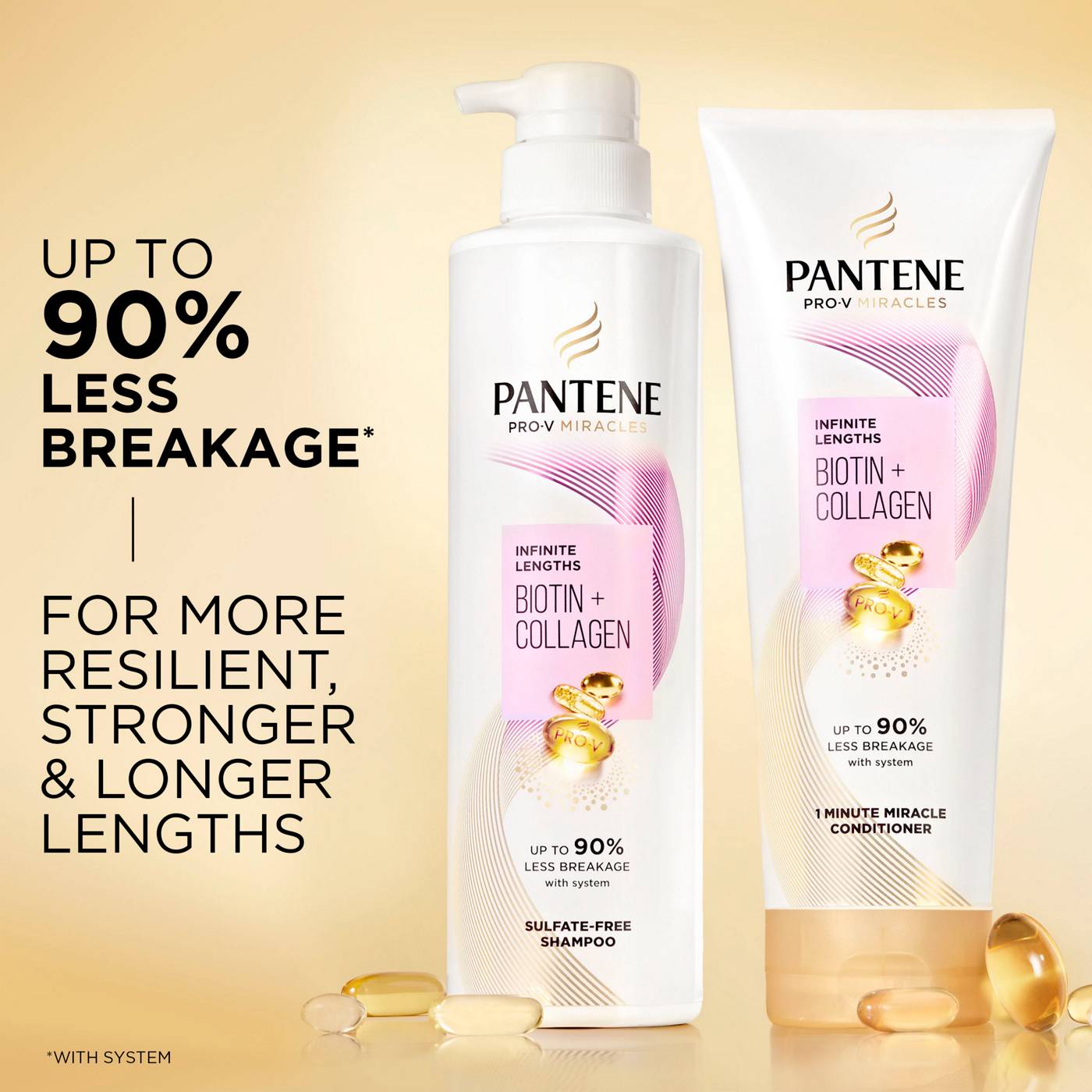 Pantene Infinite Lengths Biotin + Collagen Shampoo ; image 9 of 10