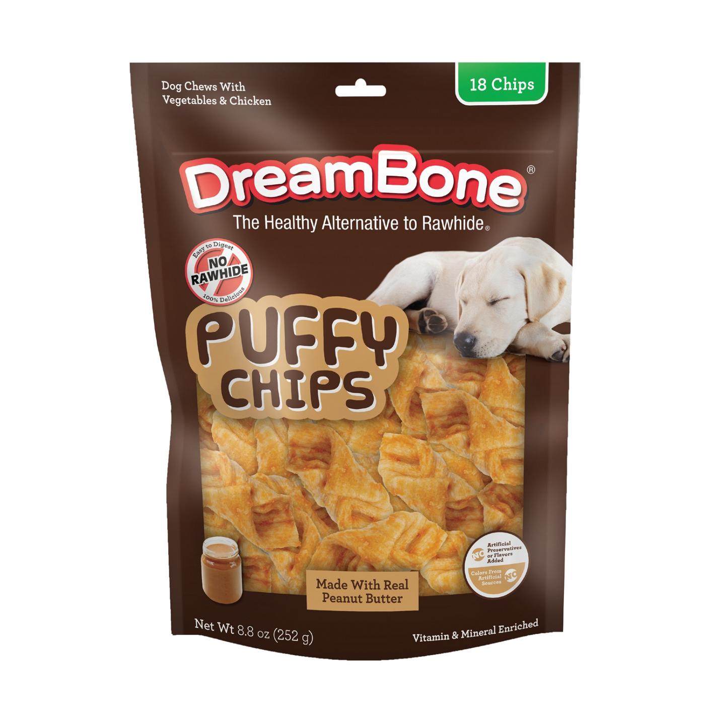 DreamBone Peanut Butter Puffy Chips Dog Chews; image 1 of 2