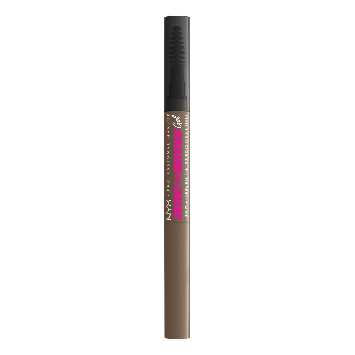 NYX Zero To Brow Longwear Brow Gel - Ash Brown; image 1 of 3