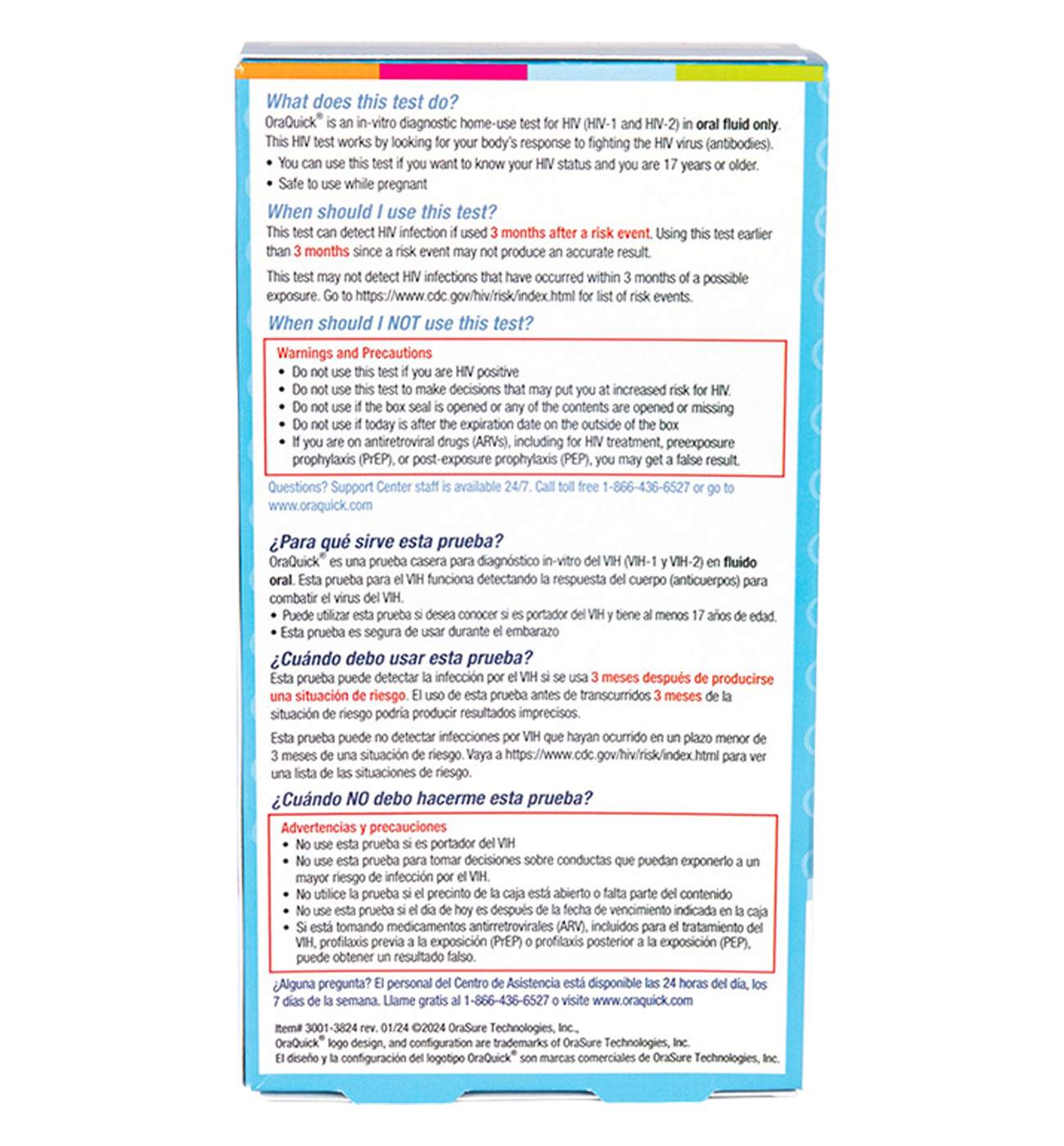 OraQuick At-Home Rapid HIV Saliva Self-Test; image 2 of 4