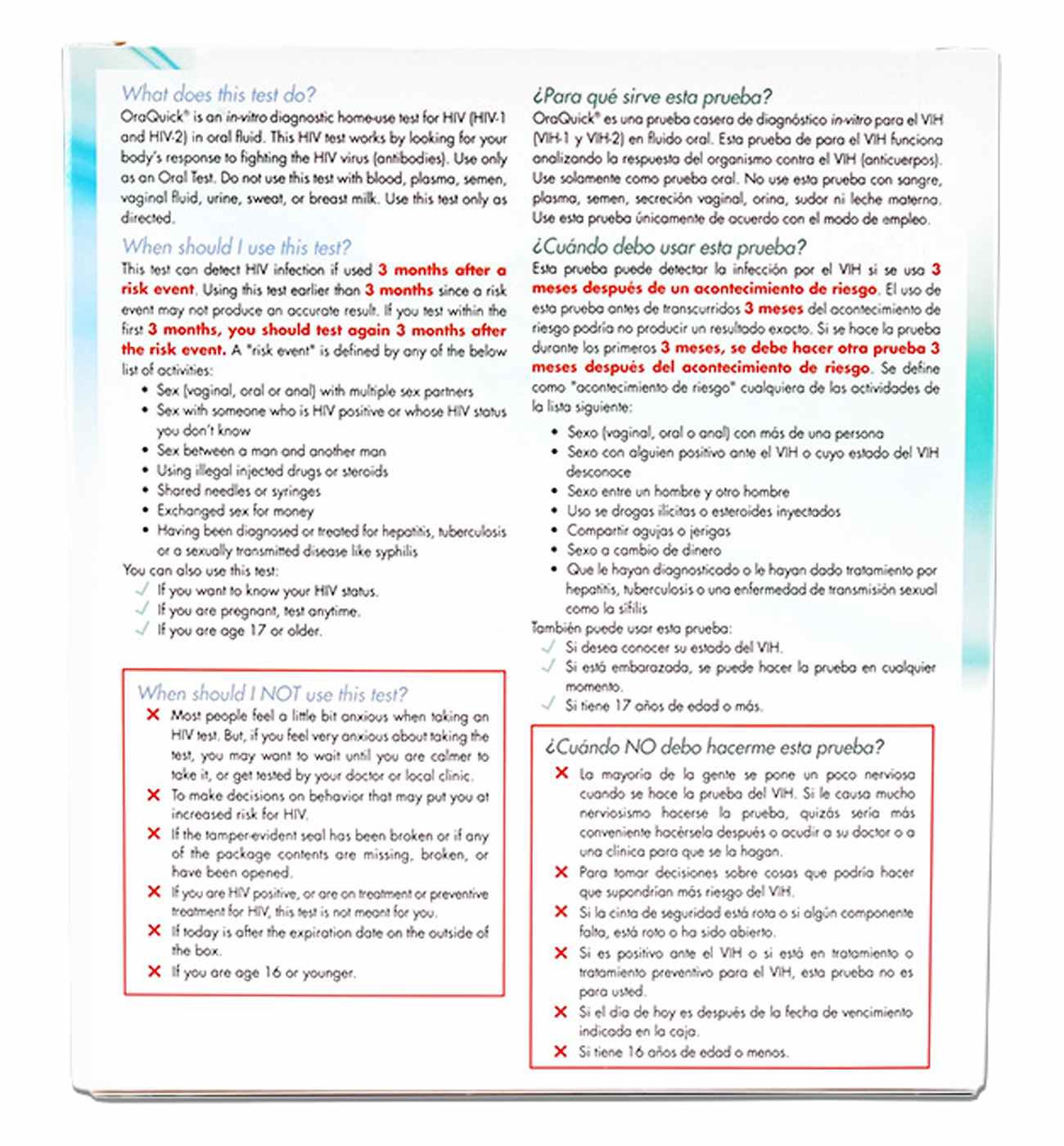 OraQuick At-Home Rapid HIV Saliva Self-Test; image 3 of 4